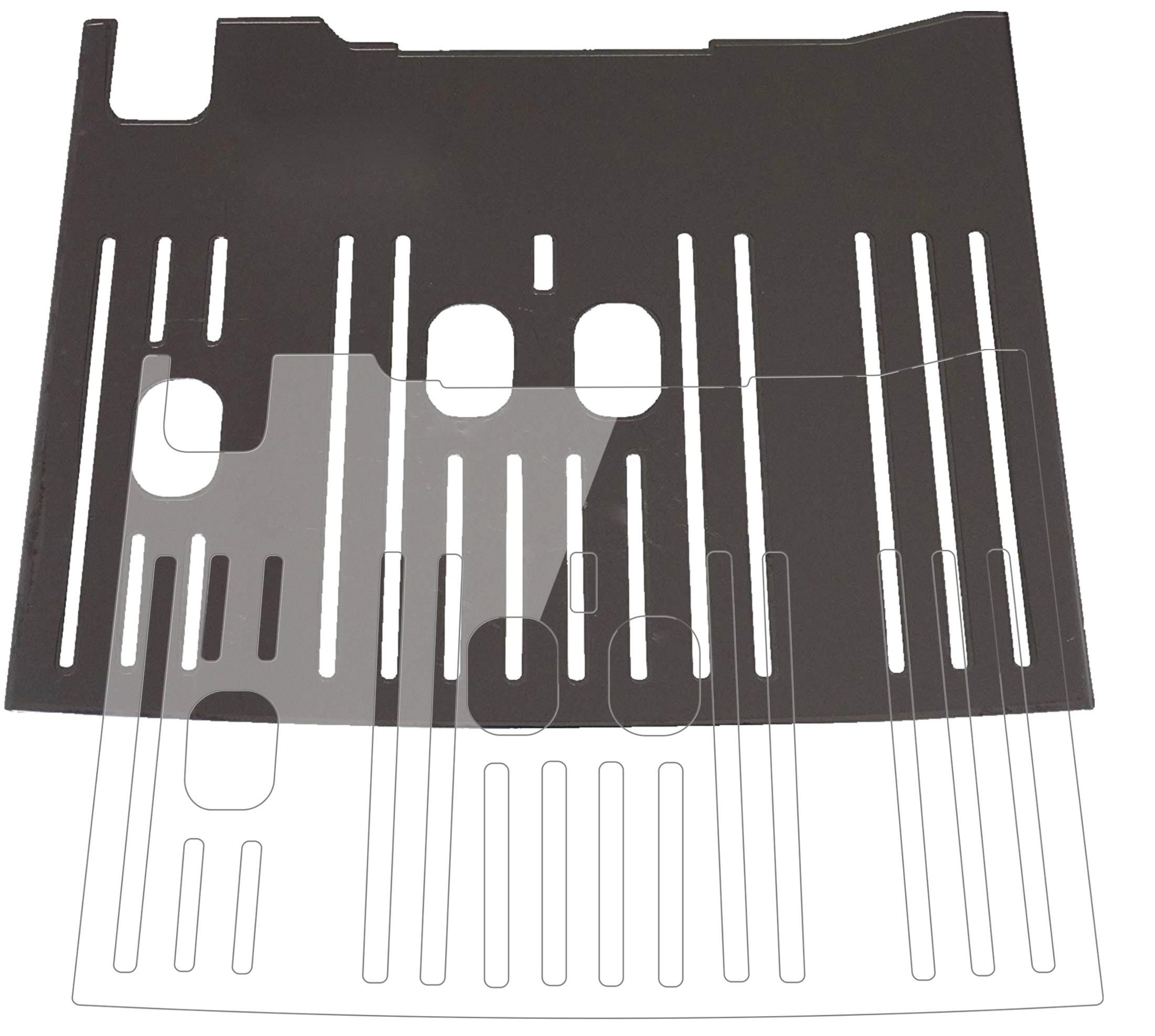 Schutzfolie für DeLonghi Dinamica ECAM 350.15.B Tropfblech Anti-Shock klar 9H