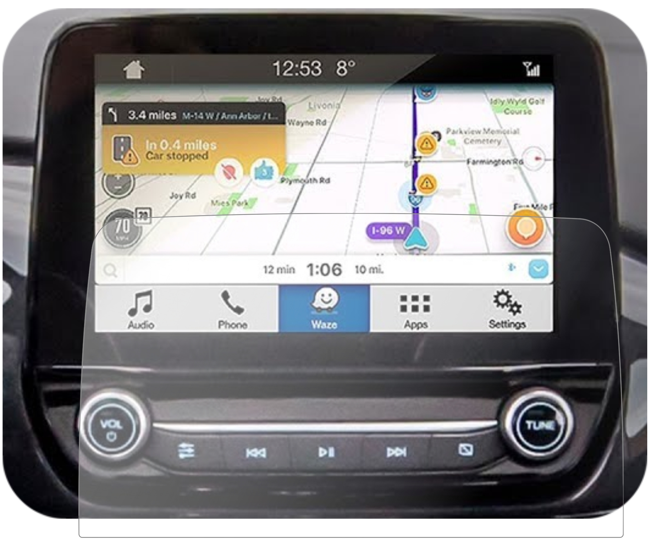 Screen Protector Ford EcoSport Display (ab 2017) matte Flexible Glass