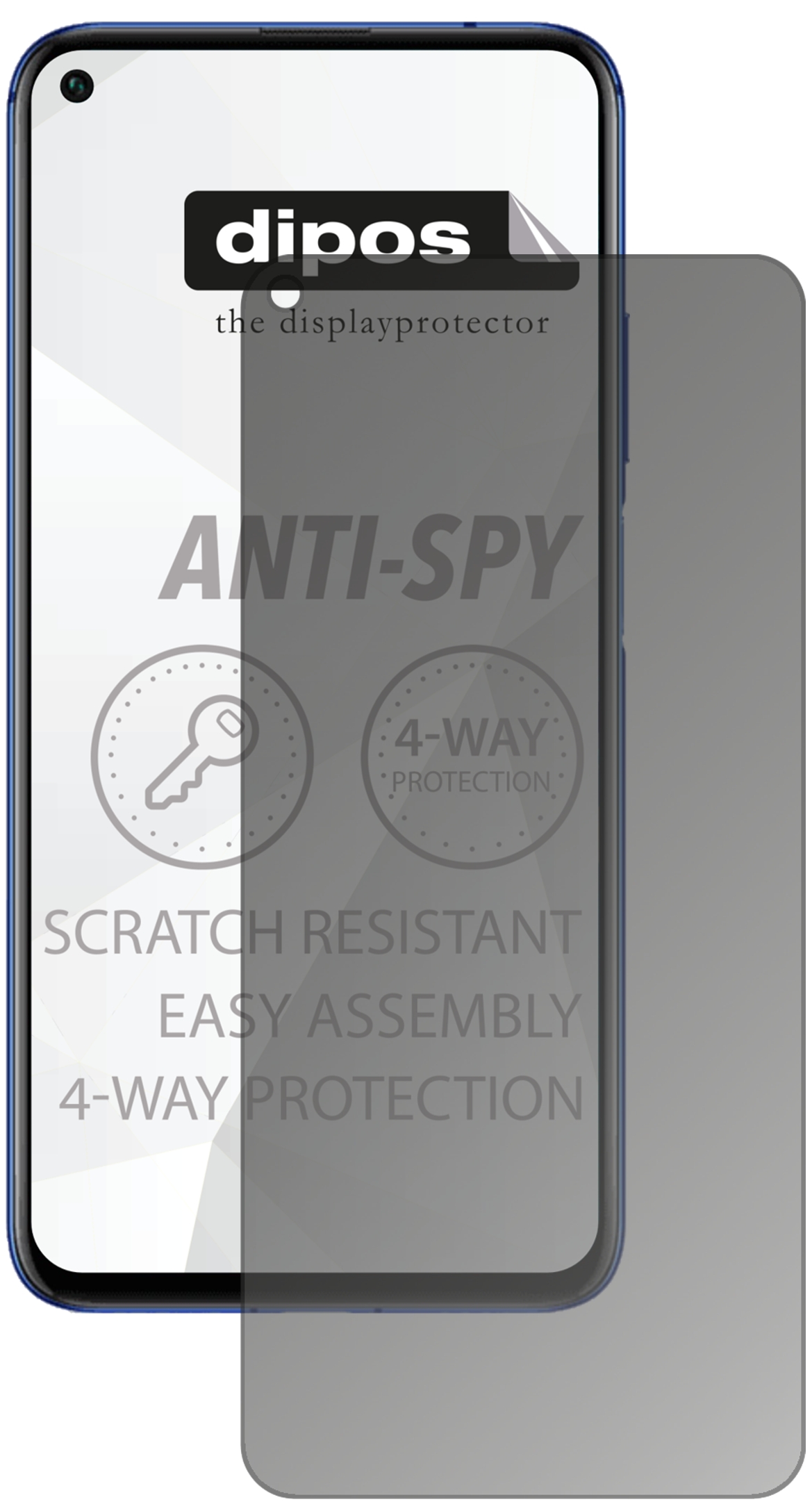 Pellicola Privacy Dipos Per Honor Note 10 – Protezione Anti-Sguardi 4 Lati, Made In Germany - 2