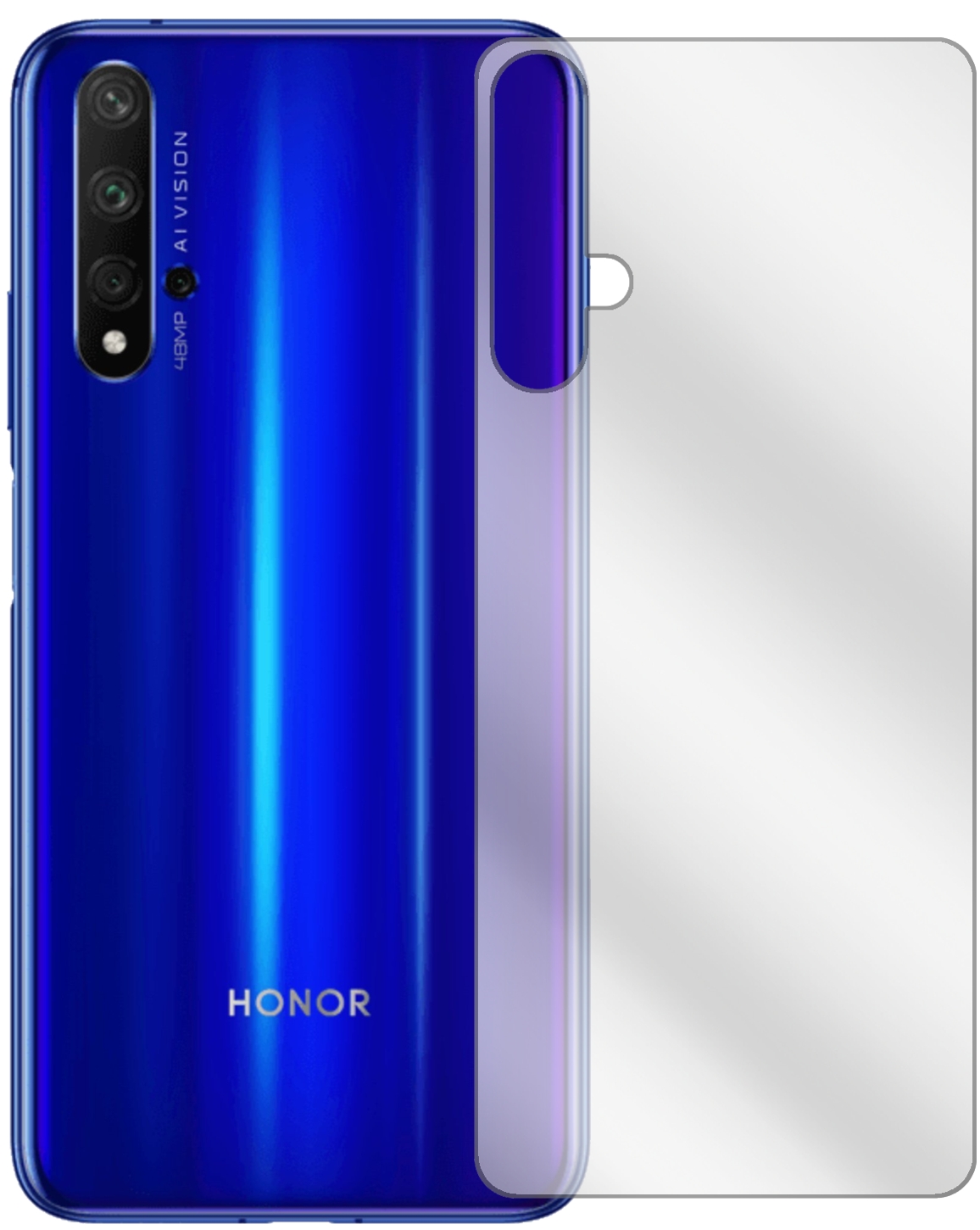 2x Pellicola per Honor View 10 Lite posteriore Protettiva Protezione opaco Vetro