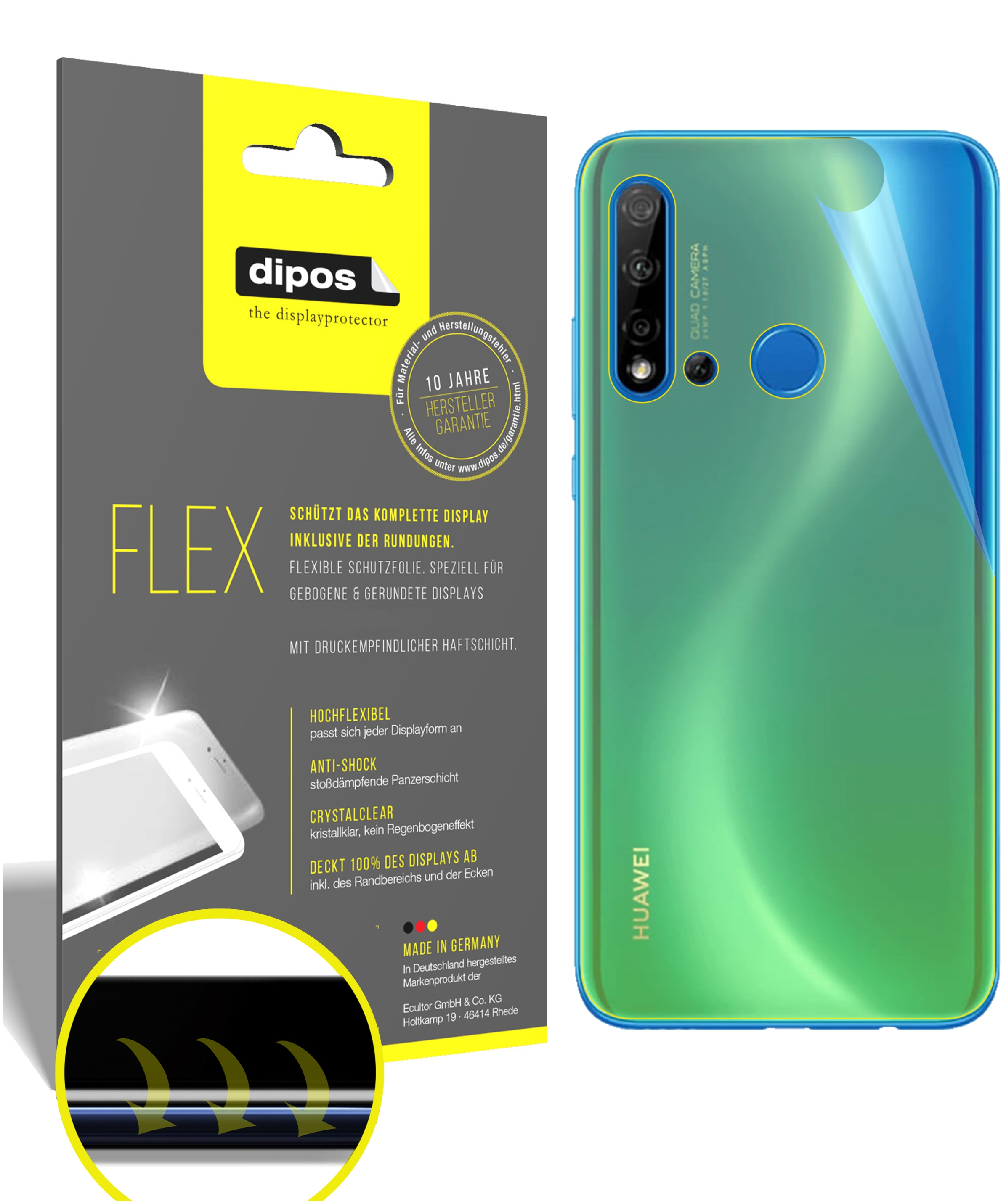 dipos I 2X Pellicola Protettiva Compatibile con Huawei Nova 8 SE 5G
