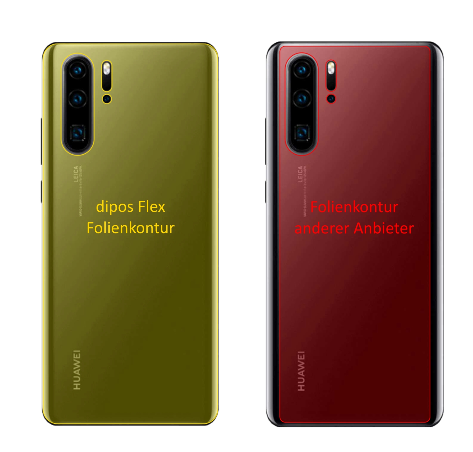 2x Pellicola Protettiva per Huawei P30 Pro posteriore rivestimento 100