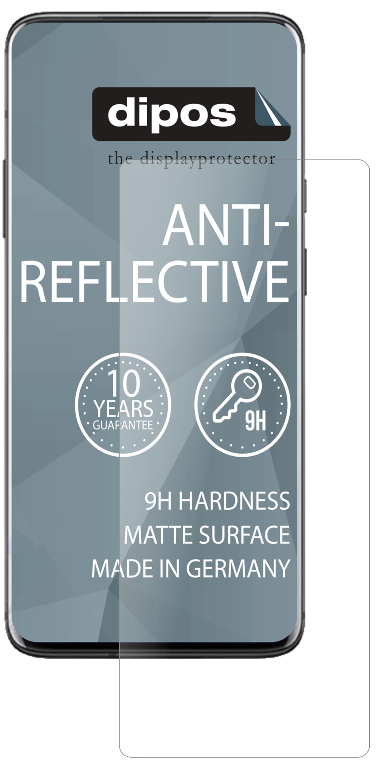 dipos I 2x Pellicola Protettiva opaco compatibile con OnePlus 8 Pro Protezione Vetro Flessibile 9H
