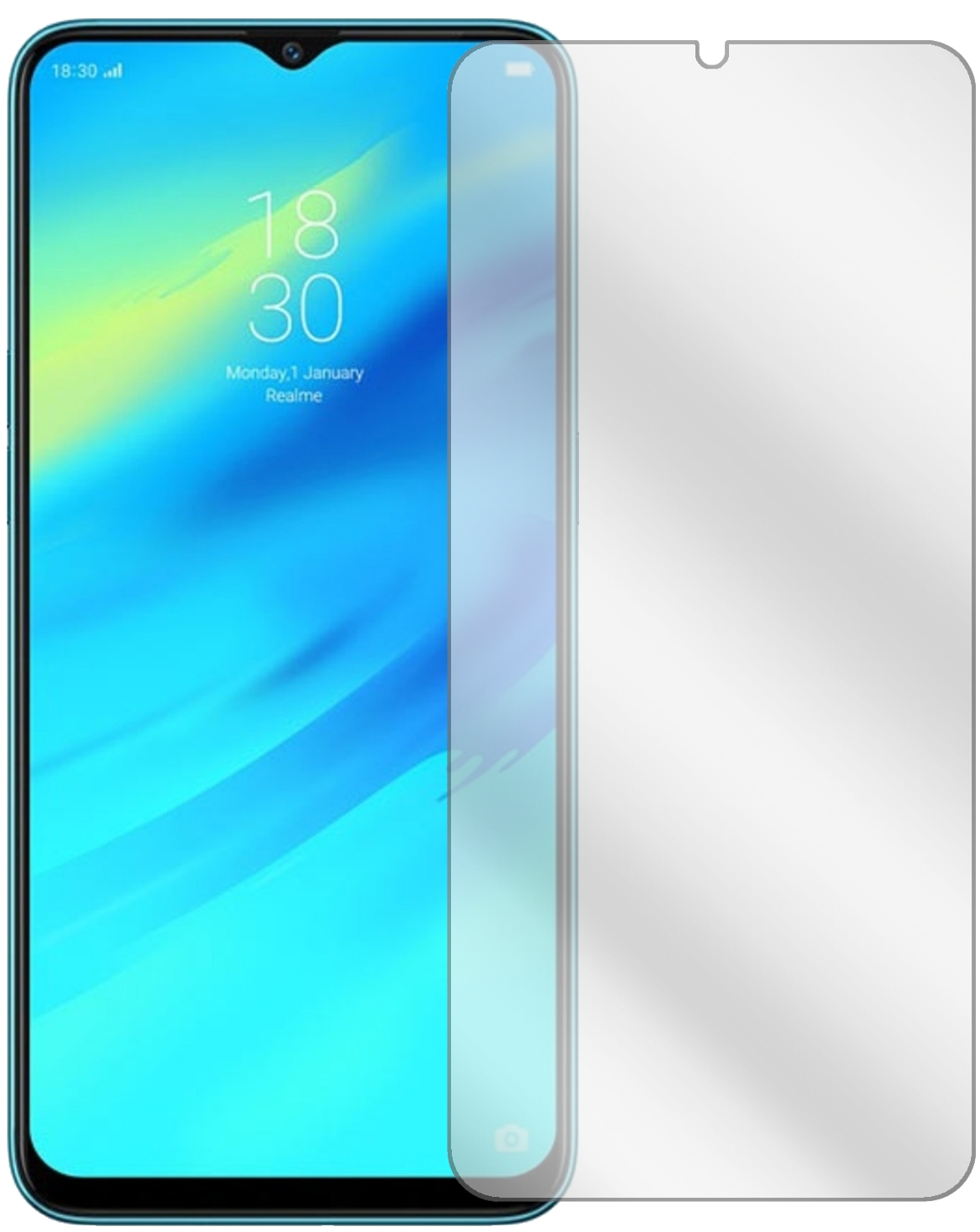 dipos I 2X Pellicola Protettiva Compatibile con Oppo Realme 7 PRO Protezione Vetro Flessibile 9H