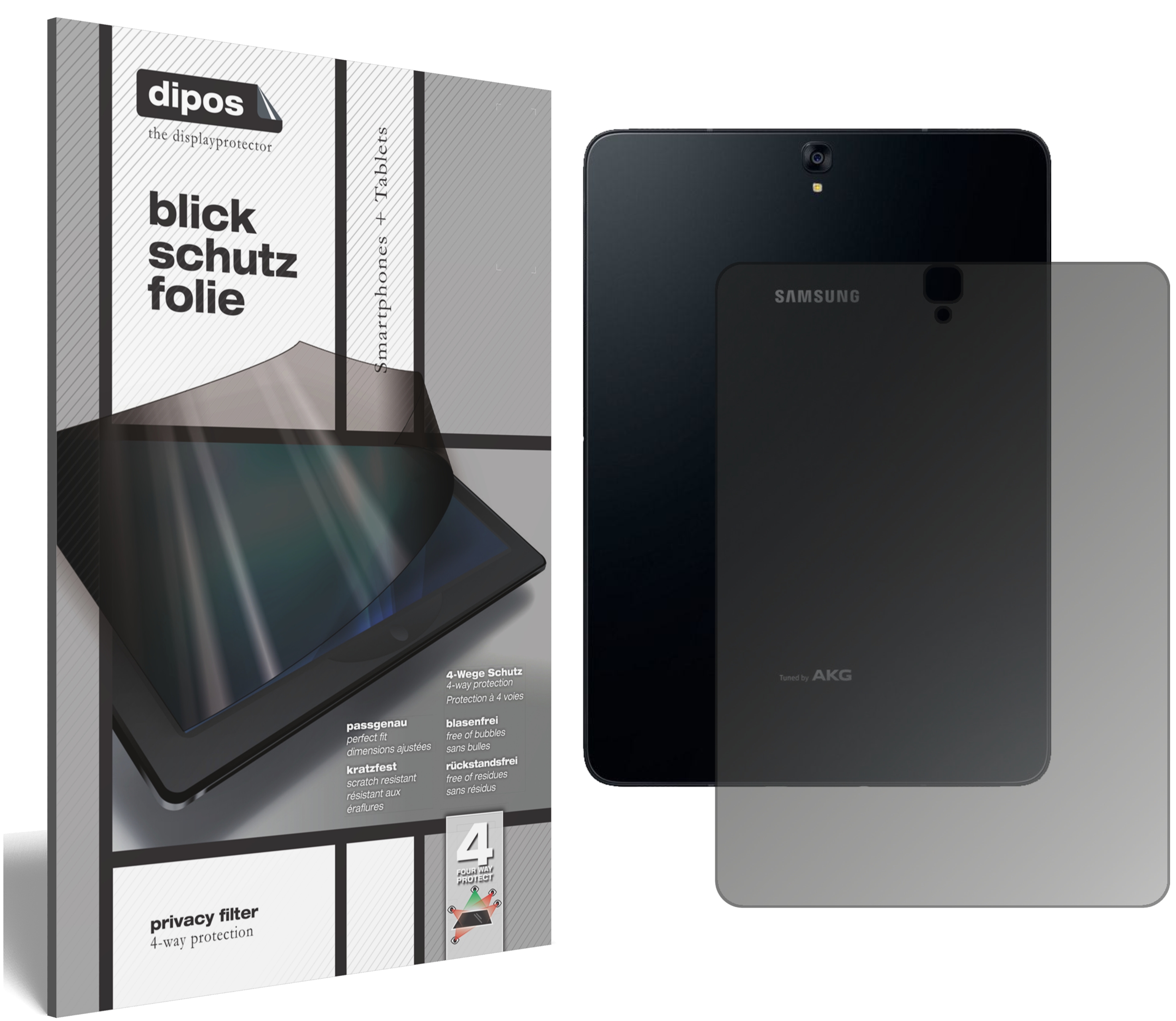 Samsung Galaxy Tab S4 back Screen Protector Privacy Filter 4Way