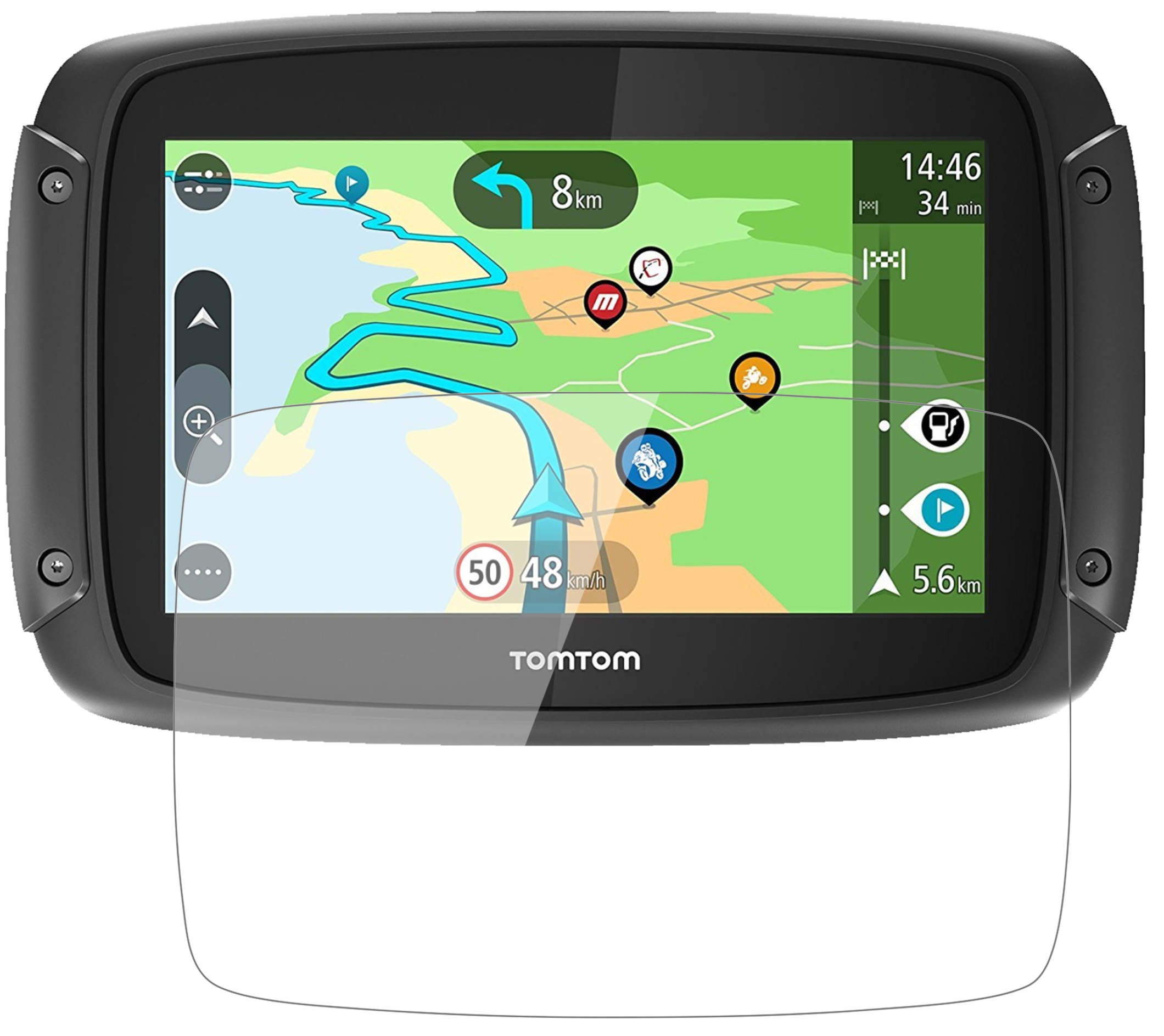 Pellicola Opaca Anti-riflesso Per TomTom Rider 500/550 - 2 Pezzi, Protezione Schermo