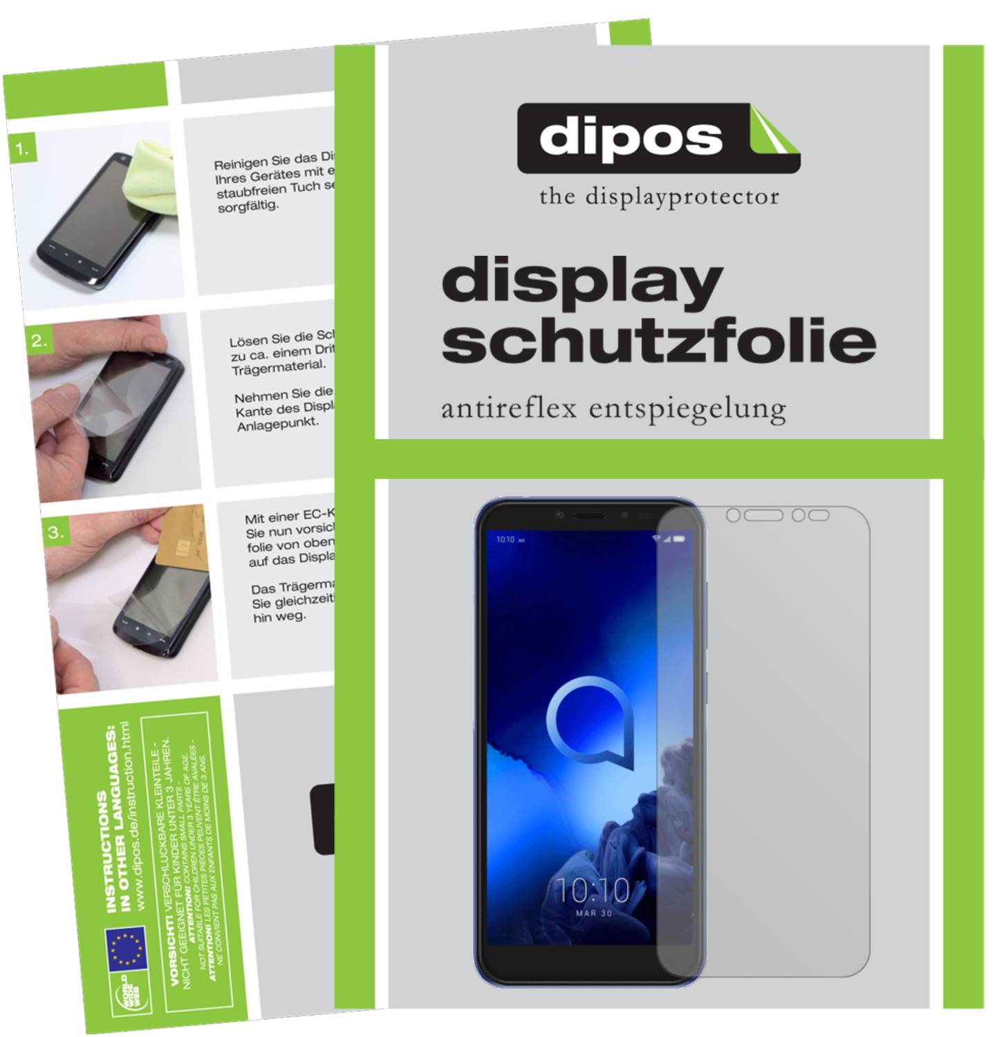 2x Pellicola per Alcatel Verso Protettiva Protezione Schermo Antiriflesso dipos