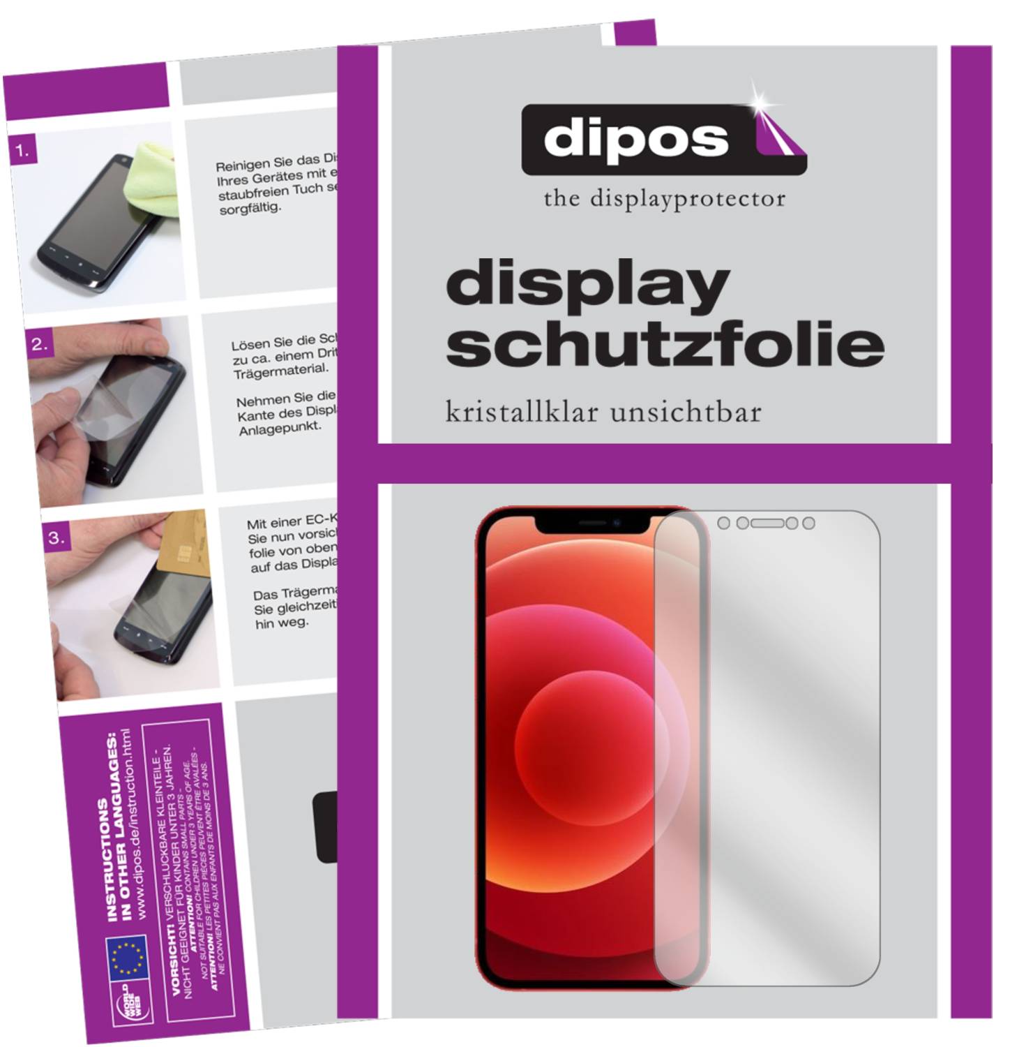 5x Pellicola Protettiva per Apple iPhone 12 Pro Max Protezione Schermo Claro