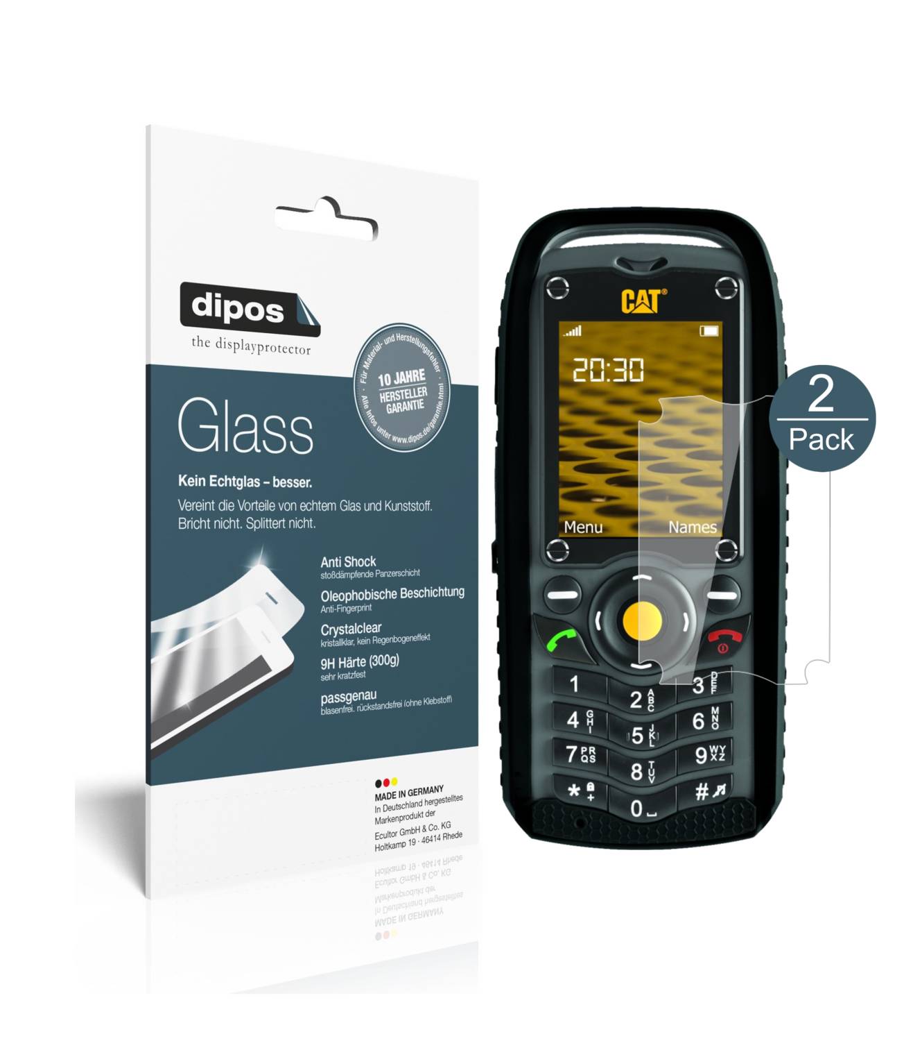 2x Caterpillar CAT B25 Screen Protector Flexible Glass 9H dipos