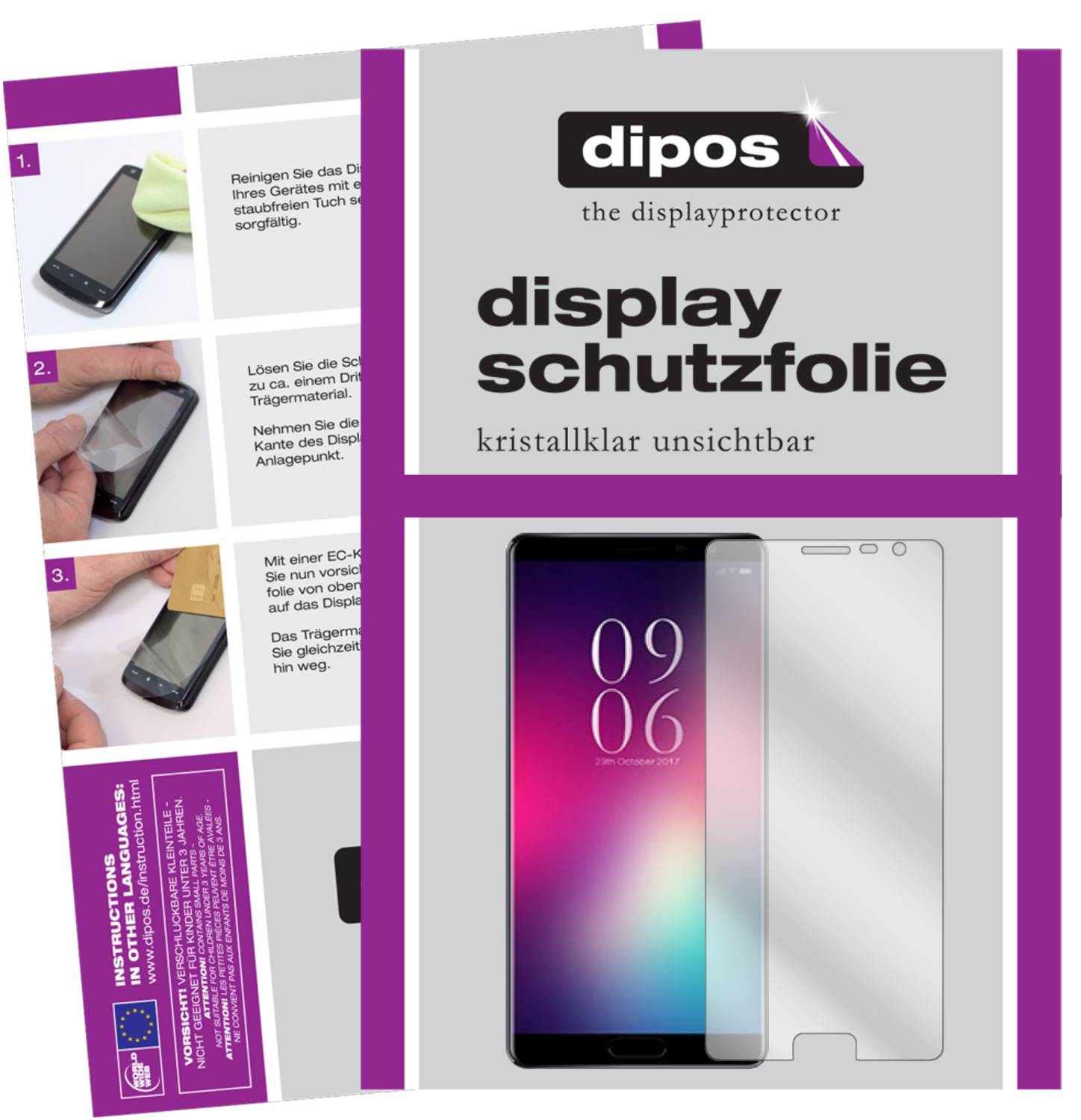 Dipos Pellicola Protettiva Per Nokia 8.1 (6 Pezzi) | Crystalclear, Taglio Laser, Made In Germany, Anti Graffio