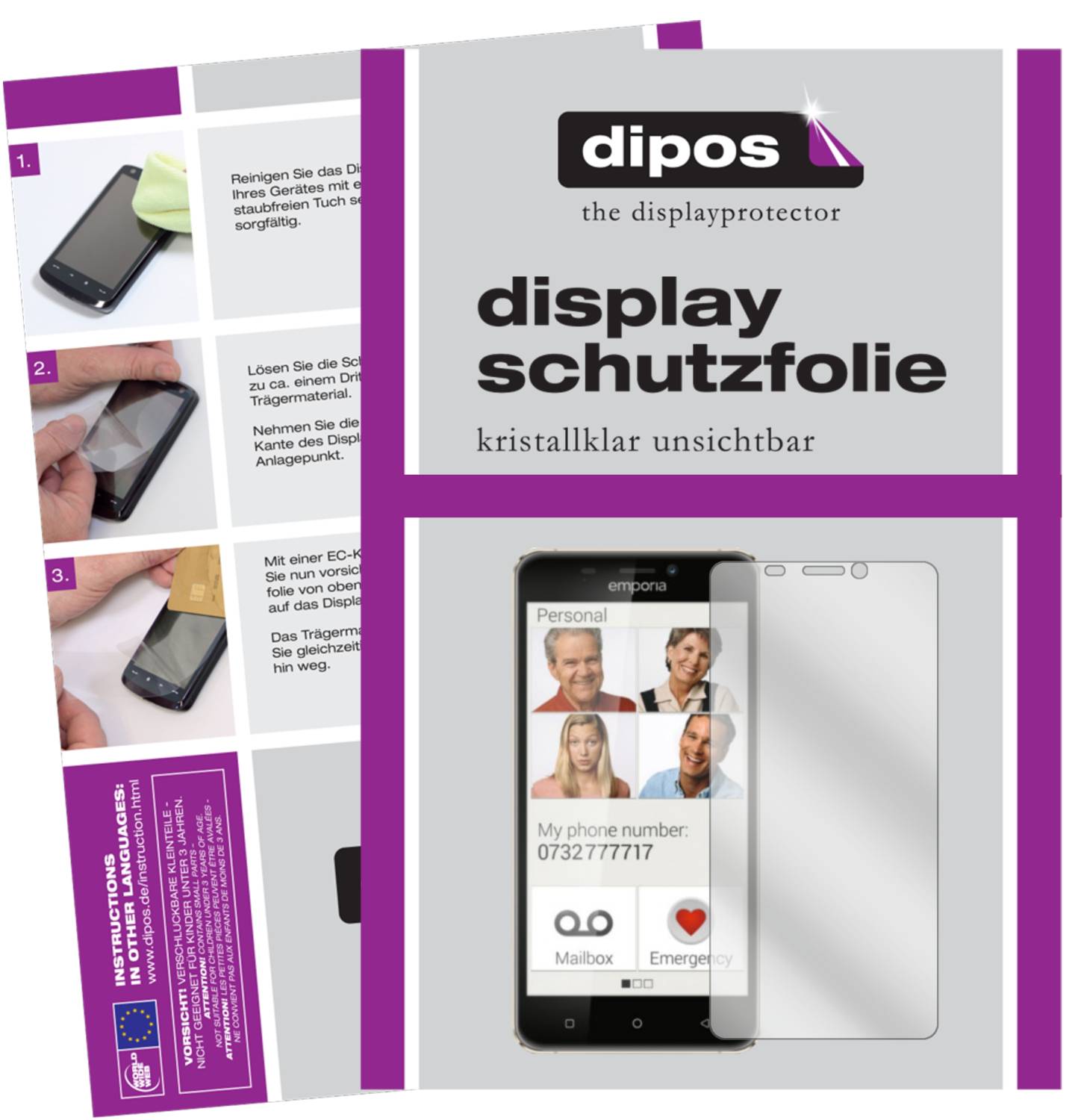 Dipos 6X Pellicola Protettiva Cristallo Per Huawei Mate 20 Lite – Taglio Laser, HD, Anti-Graffio, Made In Germany (6 Pezzi)