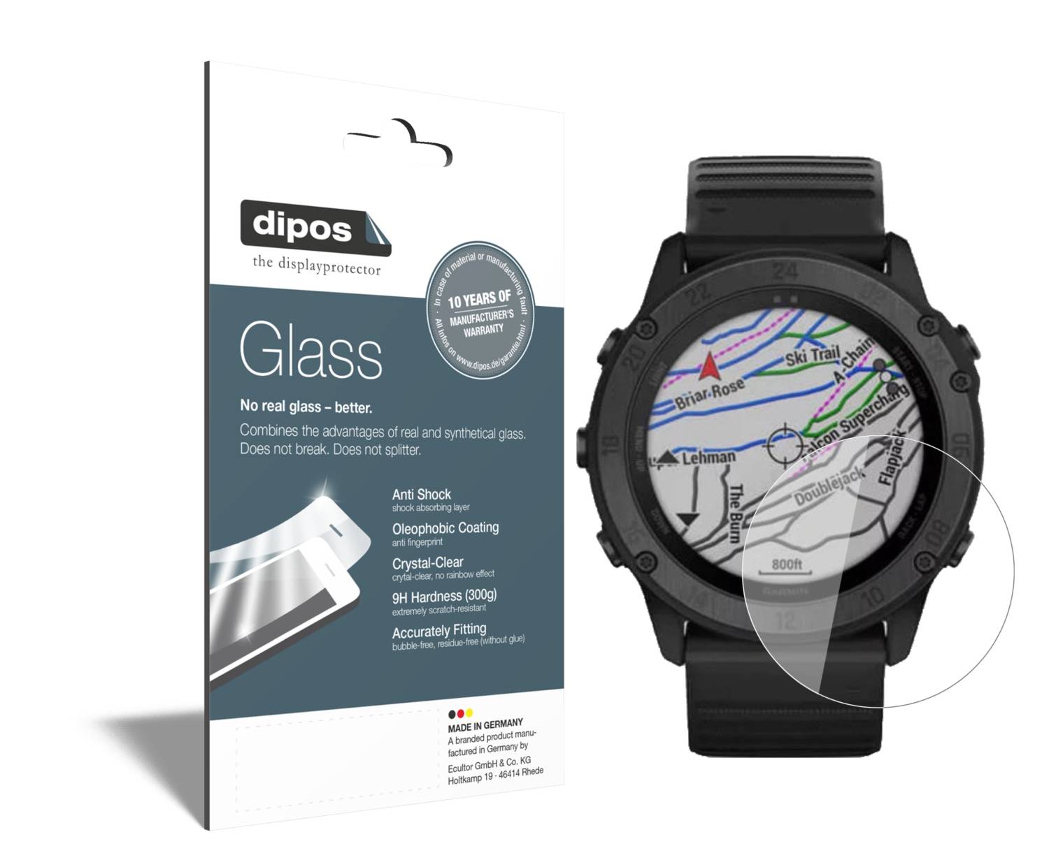 dipos I 2X Pellicola Protettiva Opaco compatibile con Forerunner 45