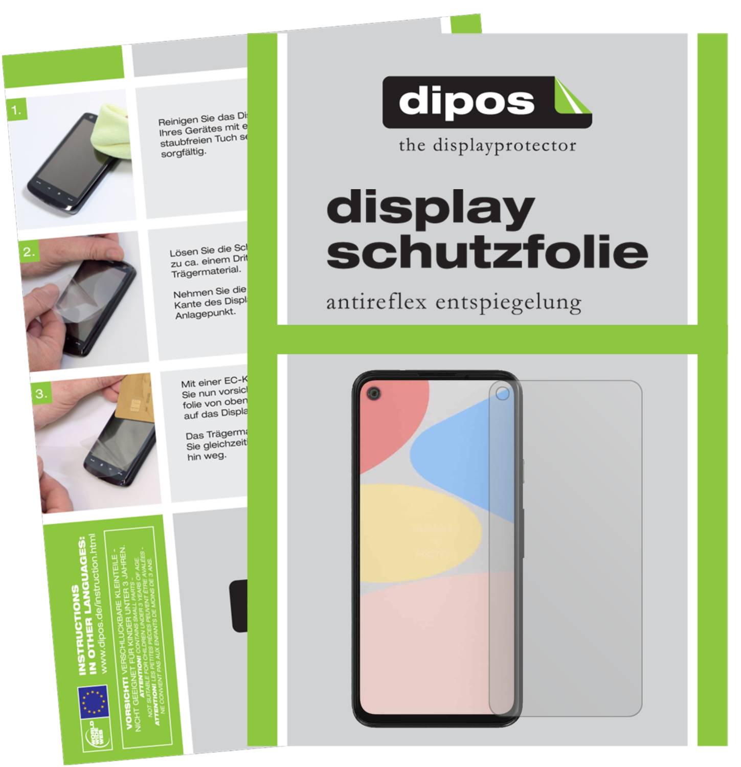 2x Pellicola per Google Pixel 3a XL Protettiva Protezione Antiriflesso dipos