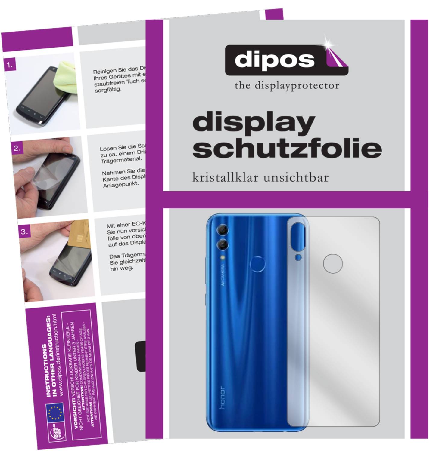 6x Pellicola per Honor 10i Protettiva Protezione Schermo Claro