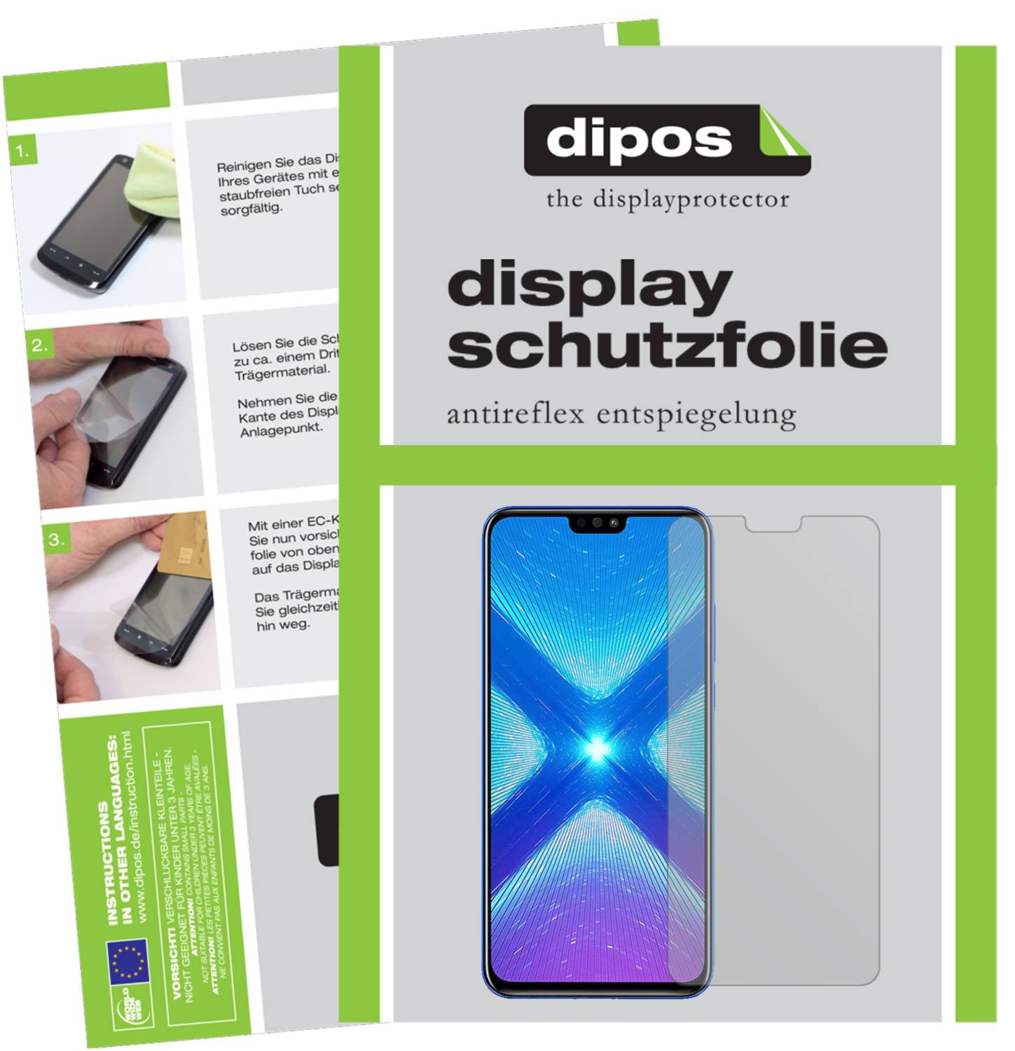 Dipos Pellicola Protettiva Antiriflesso Per Huawei Honor View 10 – 6 Pezzi, Opaca, Anti-impronta, Made In Germany