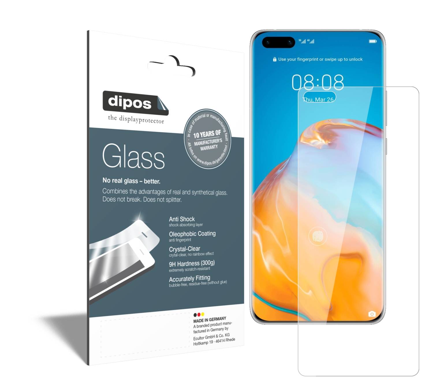 Pellicola Protettiva Antiriflesso Dipos Per Huawei P9 Plus – 2 Pezzi – Made In Germany – Opaca, Anti-impronta E Resistente Ai Graffi - 3