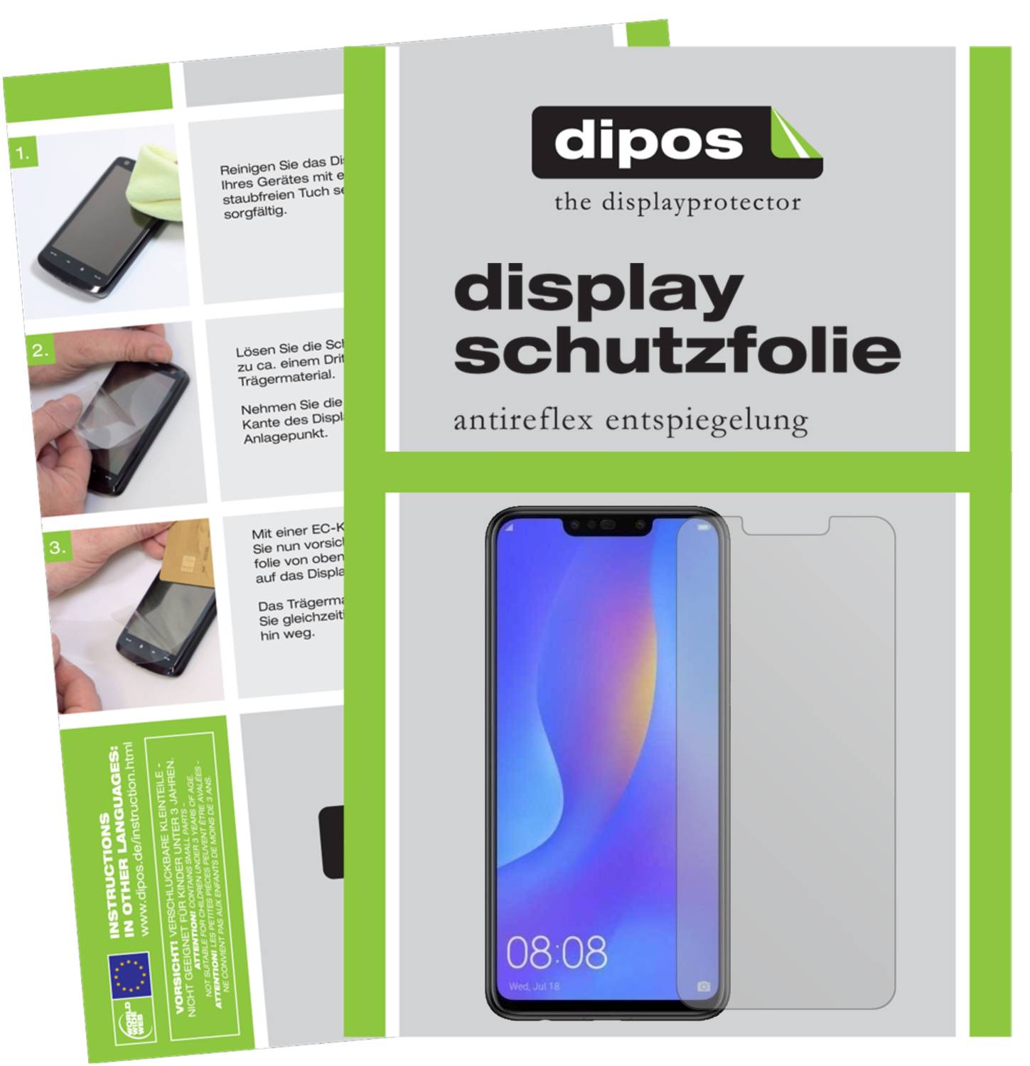 Pellicola Protettiva per Huawei P Smart Plus (2019) posteriore Antiriflesso