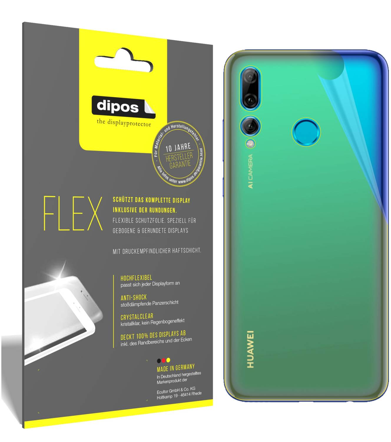 3+3x Pellicola per Huawei P Smart (2019) Protettiva Protezione Antiriflesso