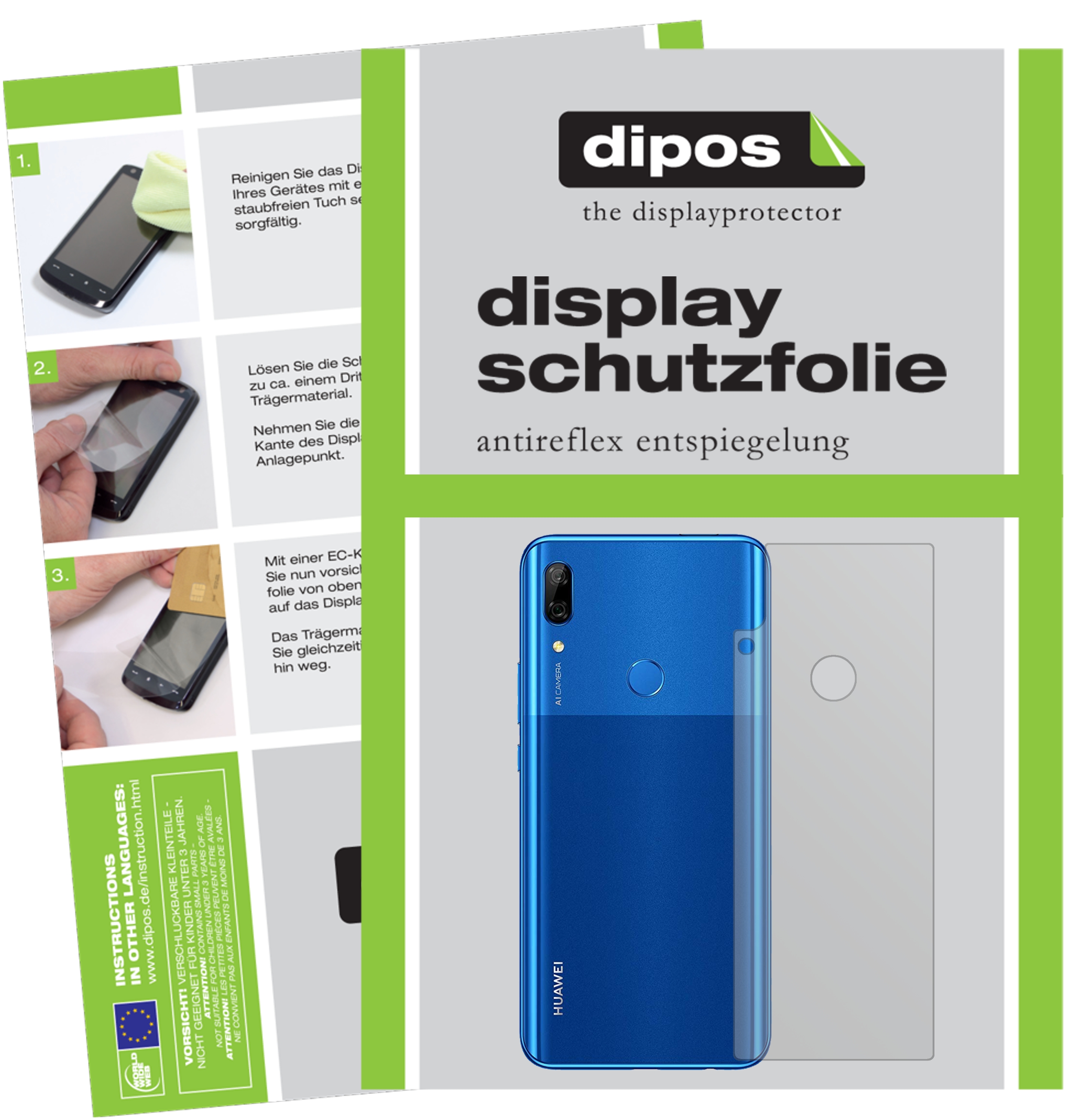 Dipos 2 Pellicole Protettive Posteriori Antiriflesso Per Huawei Mate 20 Pro, Anti-impronta, Made In Germany