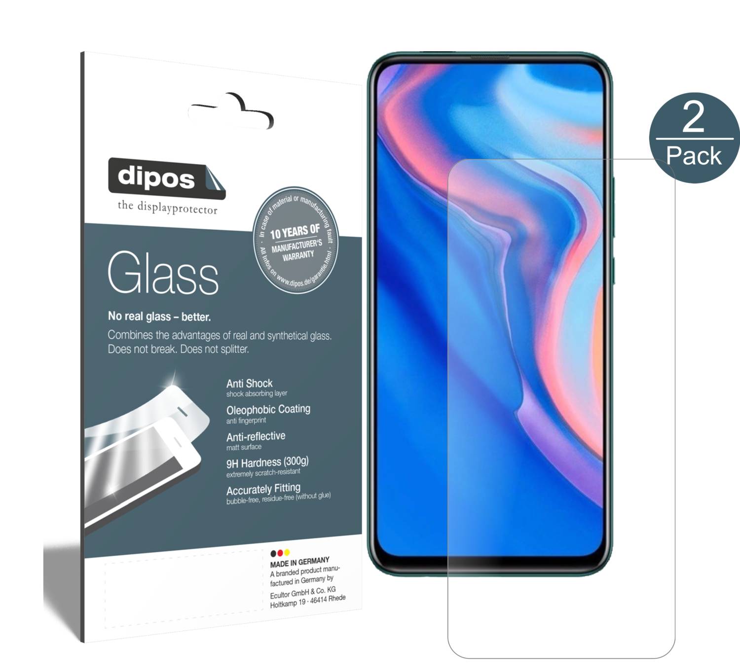 2x Pellicola per Huawei P Smart Z (2019) Protettiva Protezione Antiriflesso