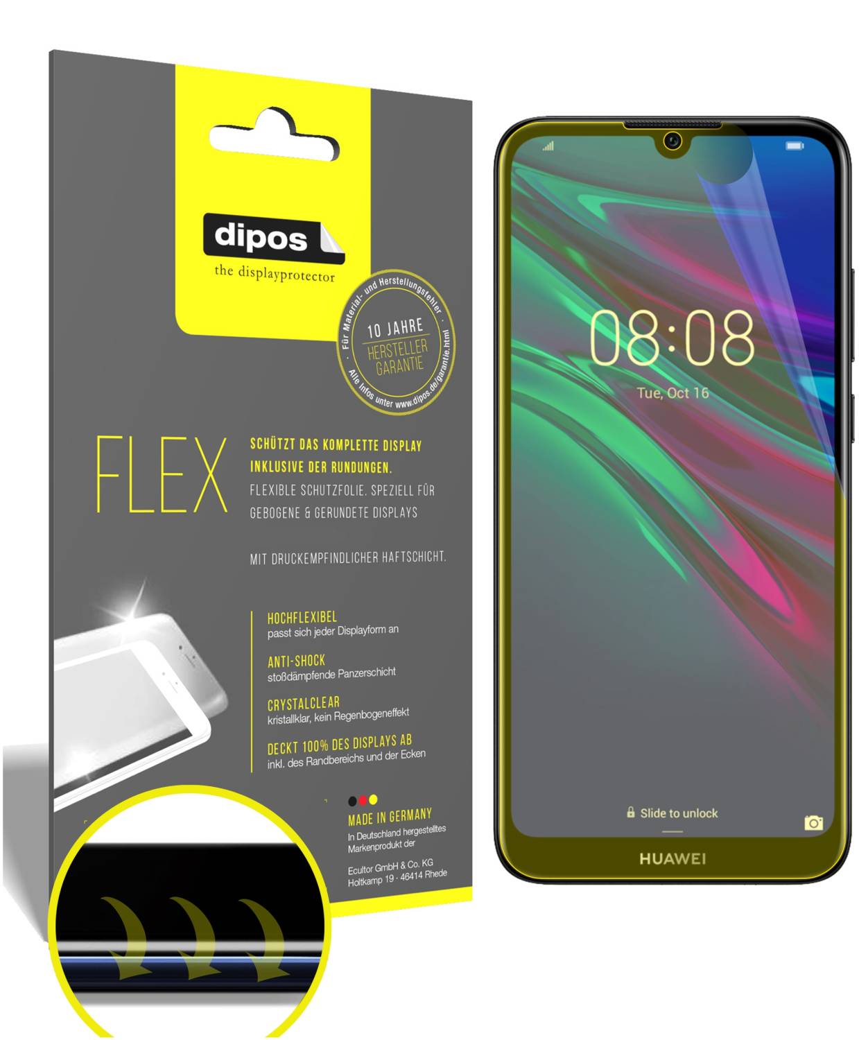 Pellicola Protettiva Antiriflesso Dipos Per Huawei Y6 (2018) - 2 Pezzi, Opaca, Anti-impronta, Made In Germany