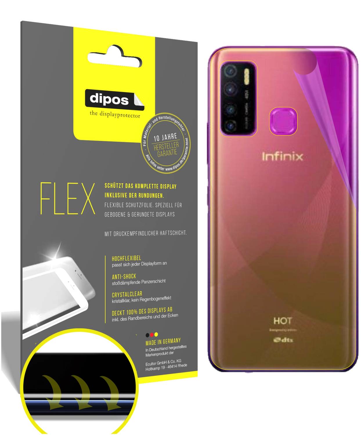 dipos I 4X Pellicola Protettiva antiriflesso Compatibile con Huawei P30