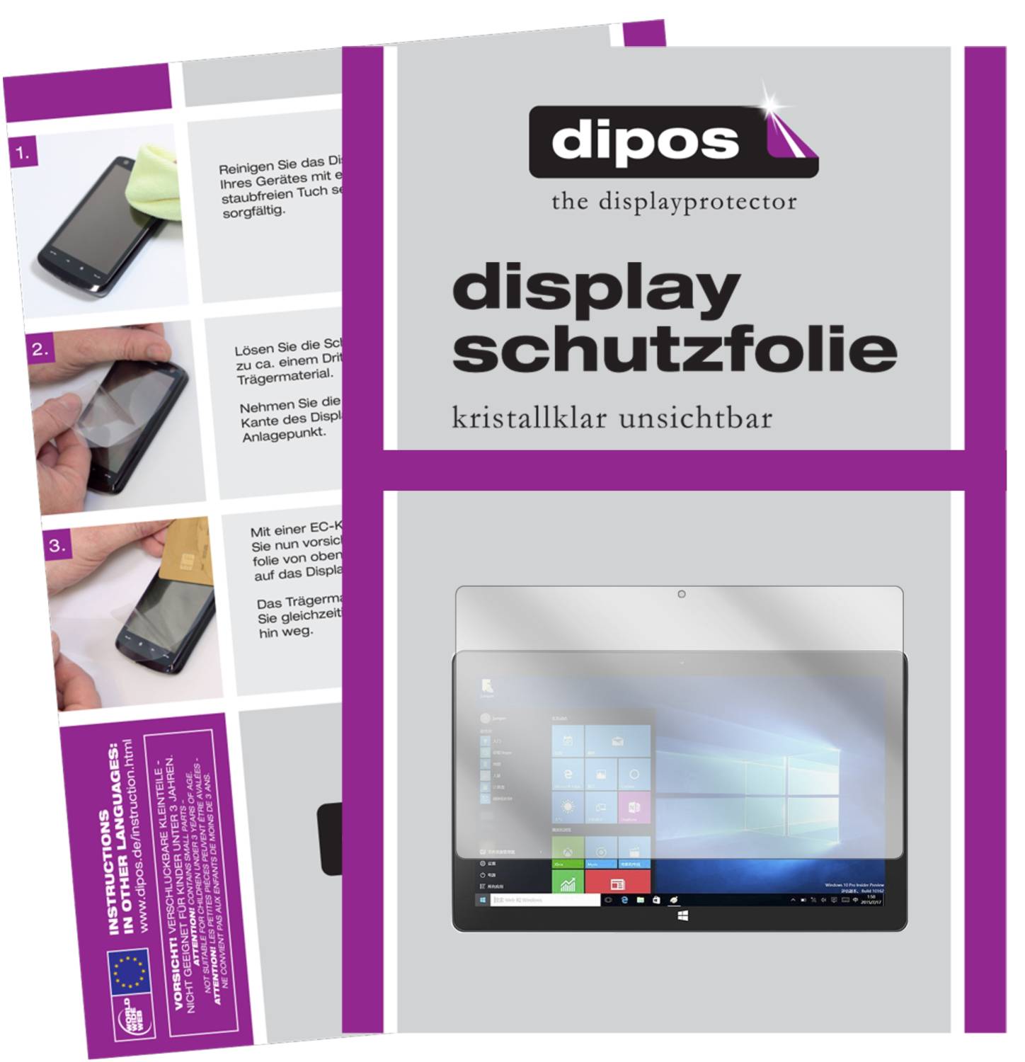 Dipos Pellicola Protettiva Crystalclear Per Amazon Echo Show 10 (3ª Generazione) - Protezione Anti-graffio HD - Made In Germany - Applicazione Senza Bolle
