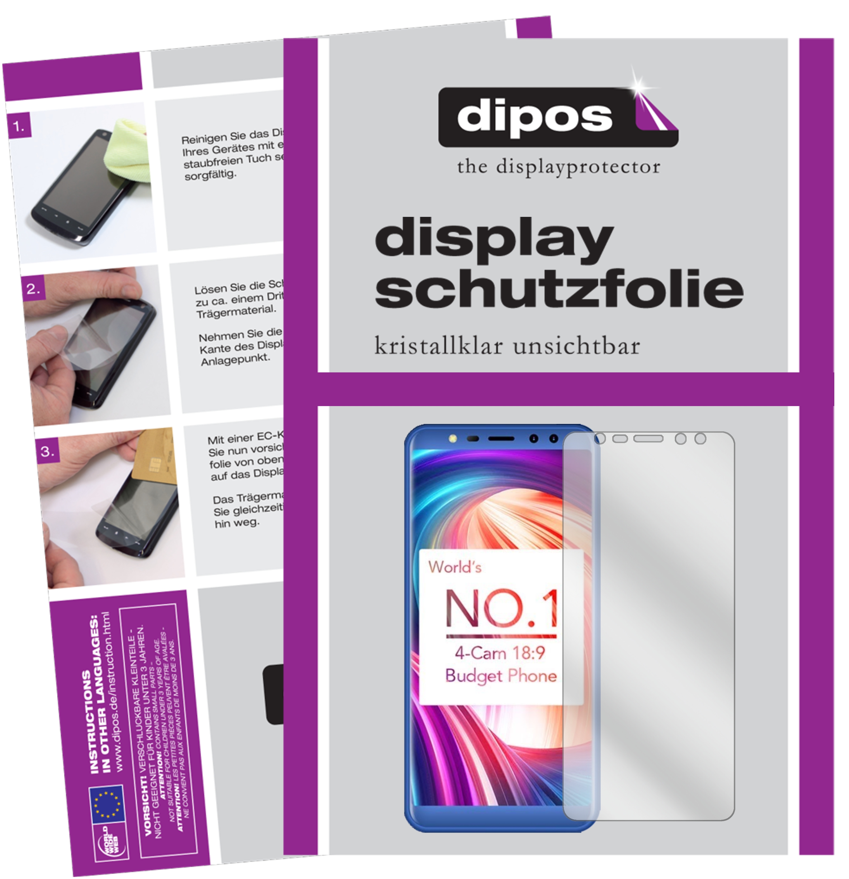 2x Pellicola per Leagoo M9 Protettiva Protezione Schermo Cristallo