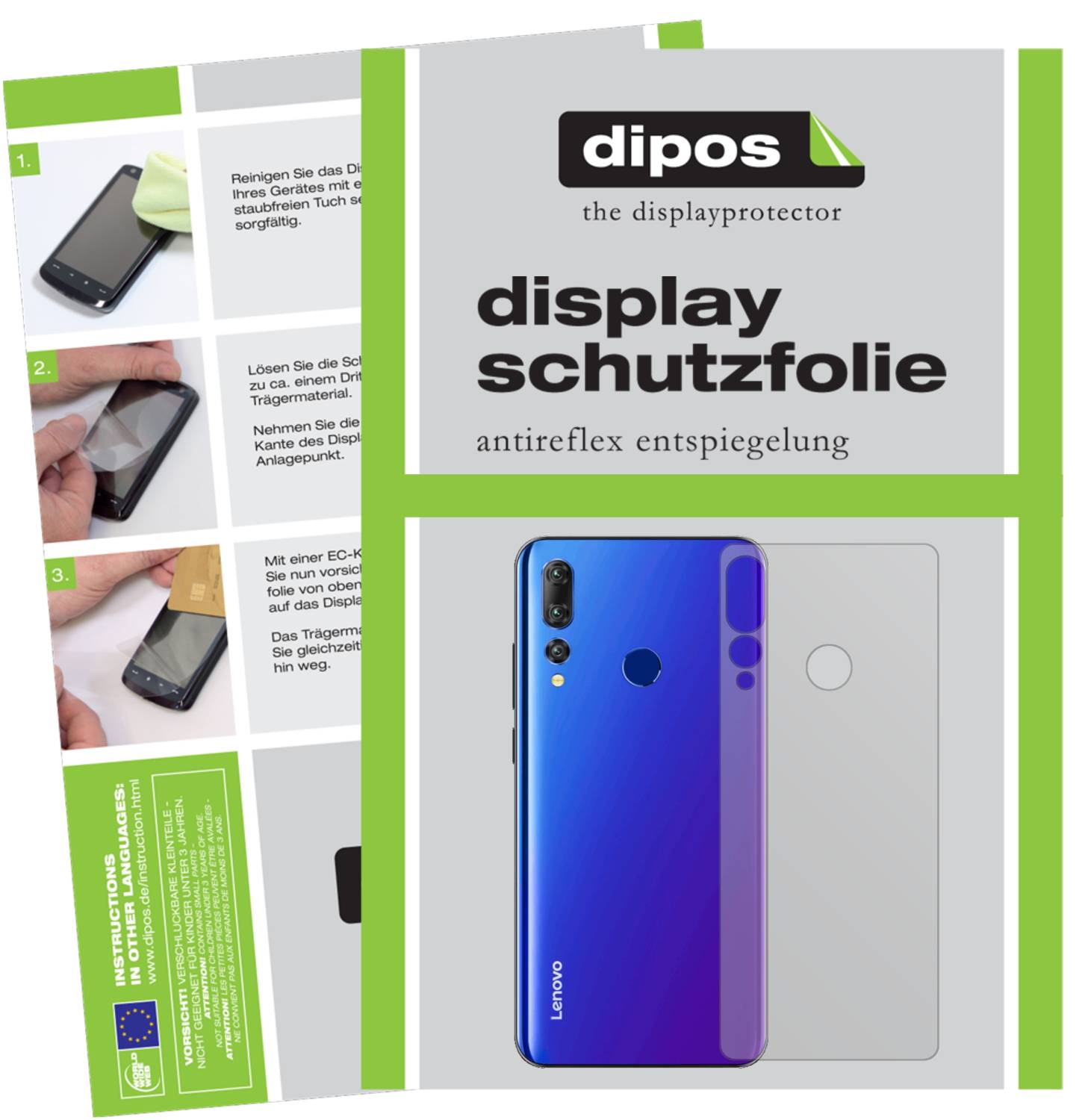 Dipos Pellicola Protettiva Antiriflesso Per Lenovo K6 – 2 Pezzi, Opaca, Resistente Ai Graffi, Made In Germany - 3