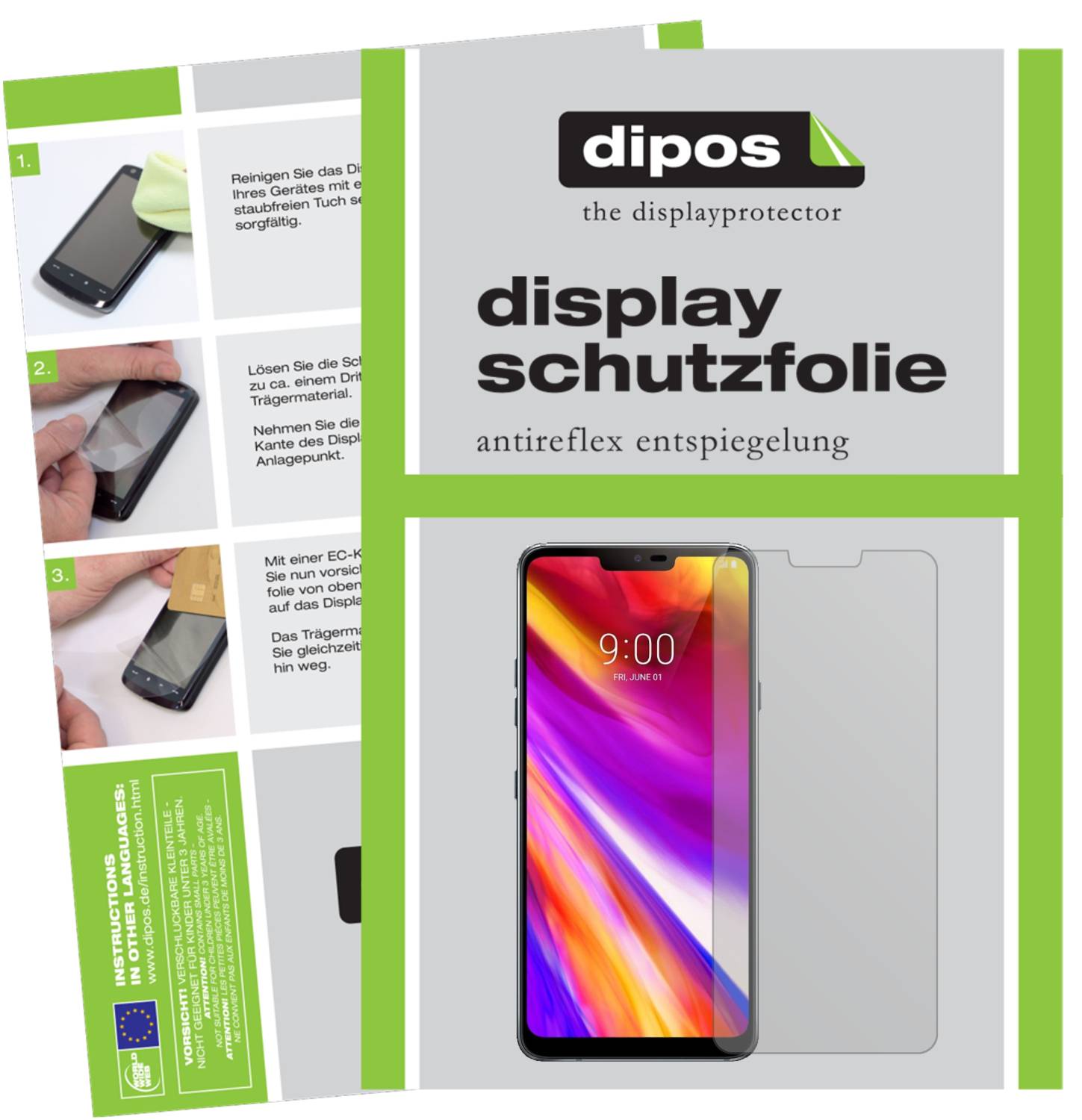 Dipos 2 Pellicole Protettive Antiriflesso Per Nokia 6.1 Plus - Made In Germany, Opache, Anti Impronte - 3
