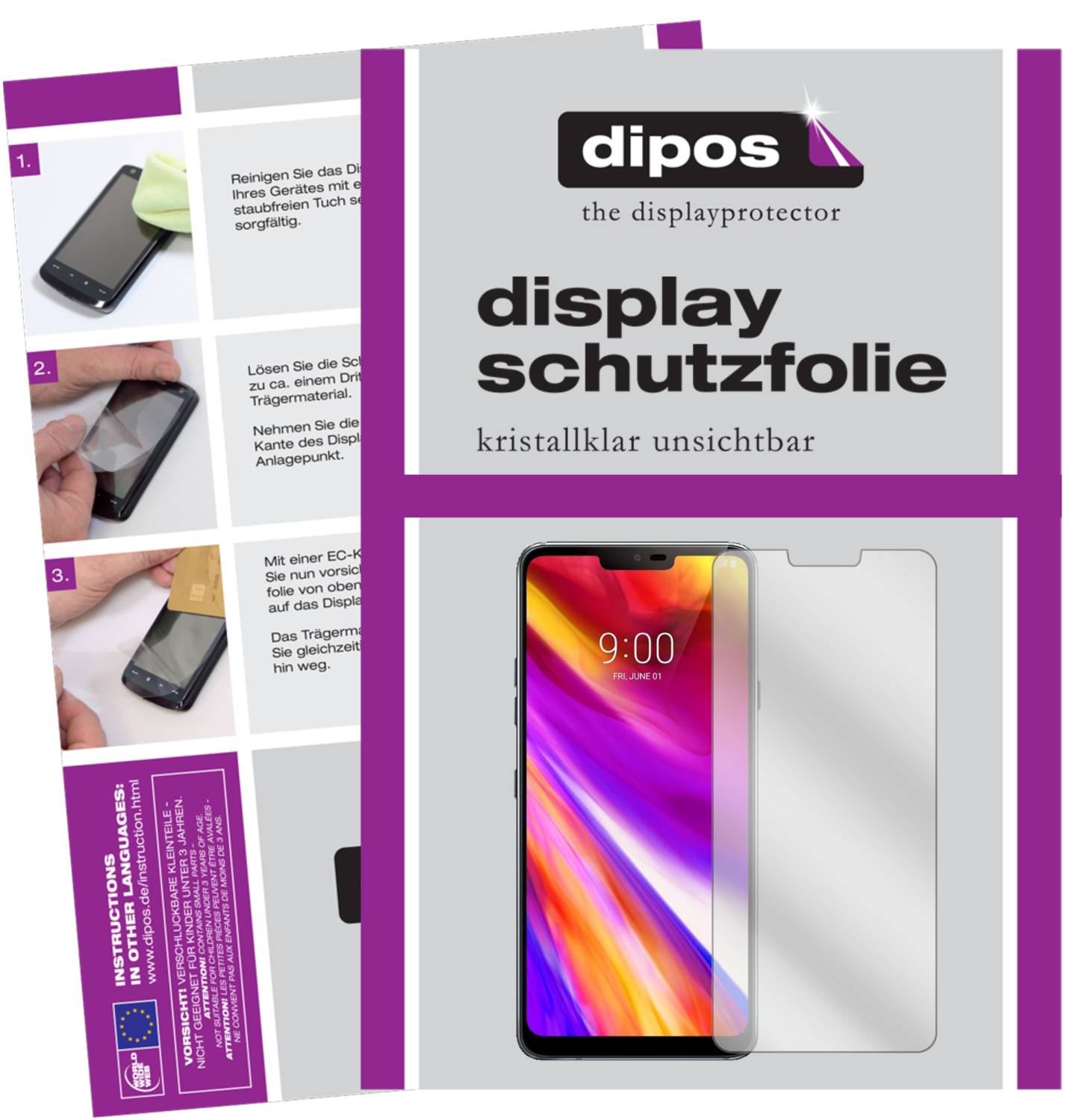 dipos I 2X Pellicola Protettiva Compatibile con LG Q Stylus