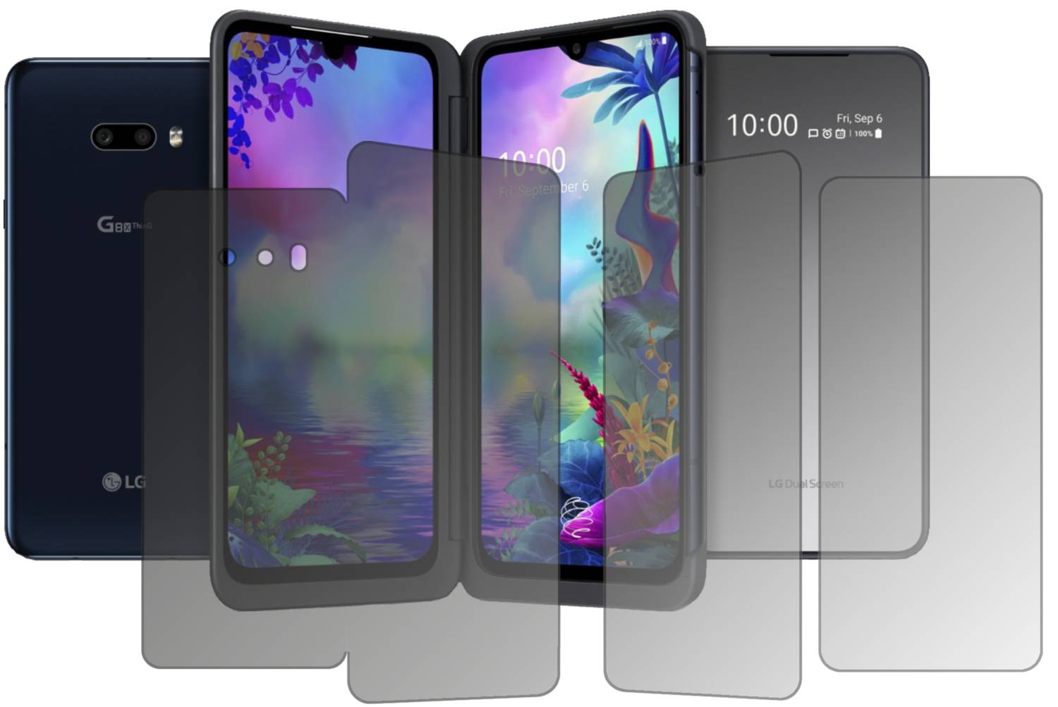 LG G8X ThinQ Dual Screen Screen Protector Privacy Filter 4Way