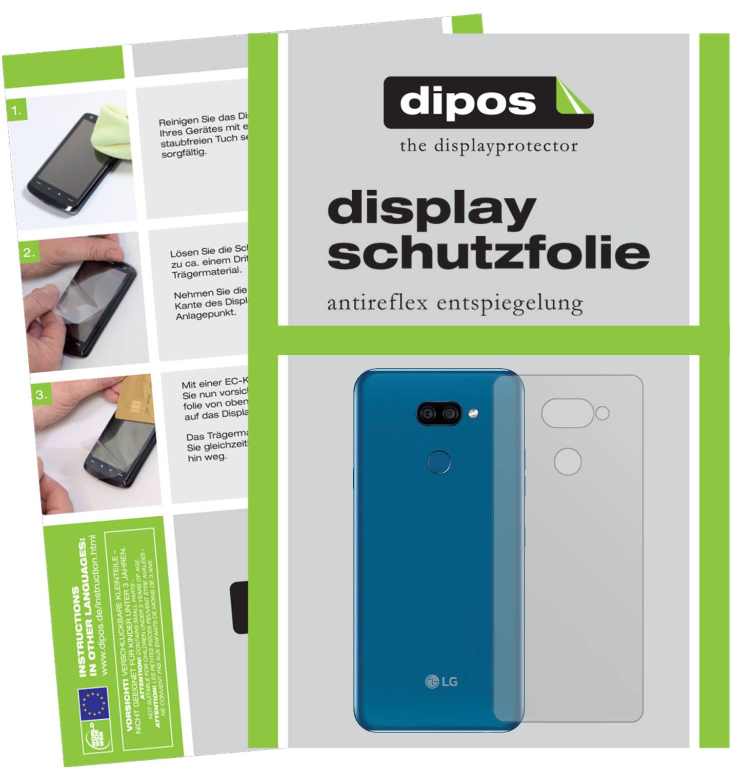 dipos I Pellicola Protettiva Compatibile con LG K40s Posteriore