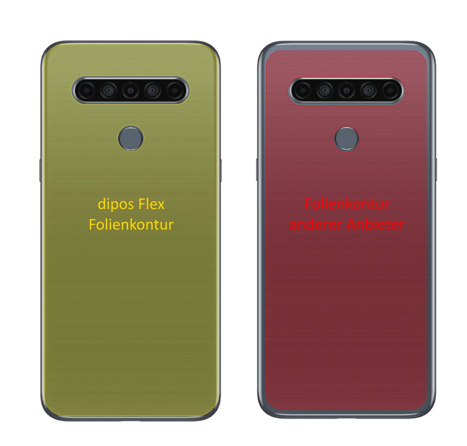Dipos I 6 X Pellicola protettiva trasparente compatibile con LG