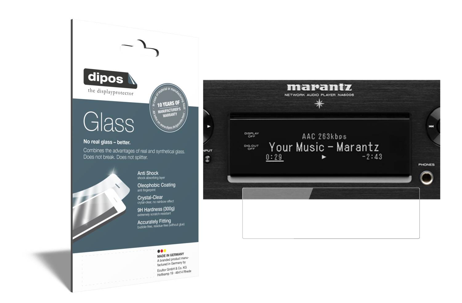 Dipos – 2 Pellicole Protettive Per Canon EOS M6 Mark II, Vetro Flessibile 9H, Anti-Urto, Made In Germany - 2