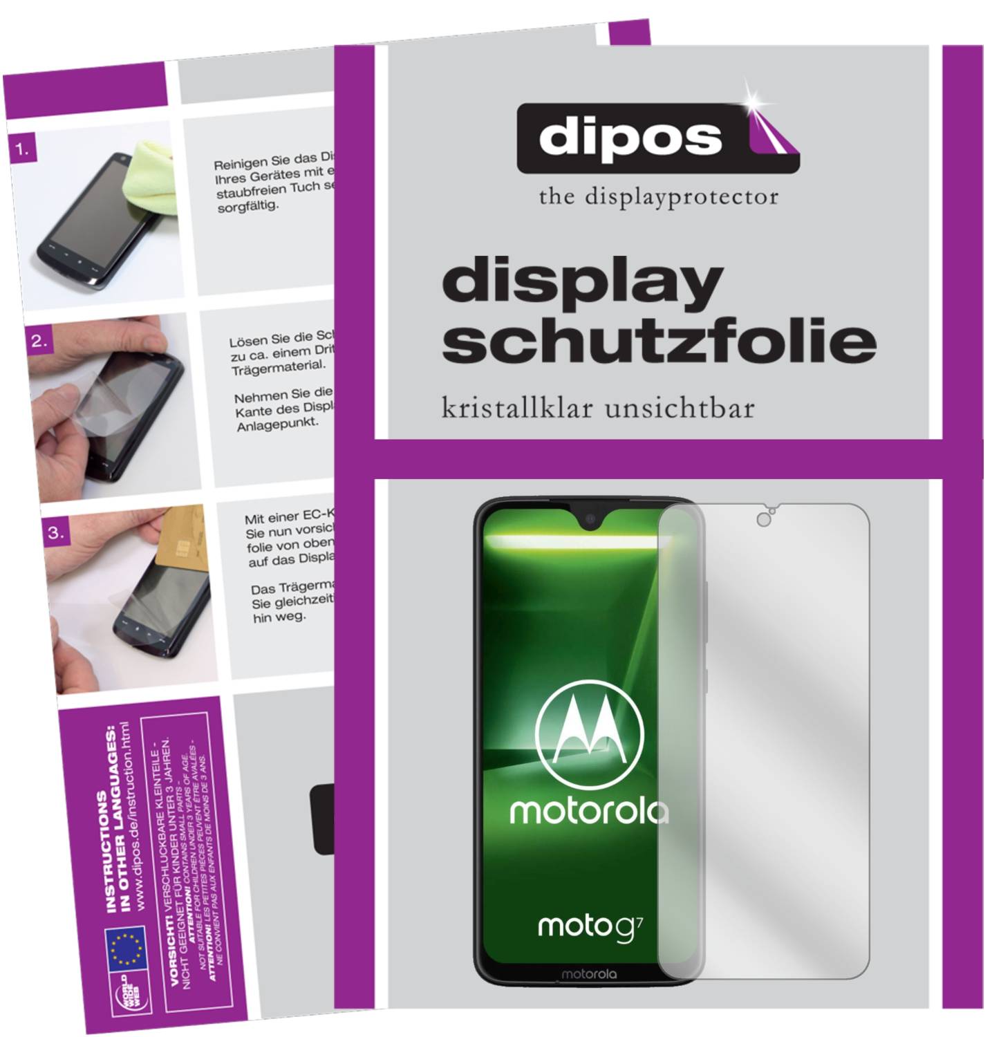 Dipos 6x Pellicola Protettiva In Cristallo Per Motorola Moto Z – Protezione Display Antigraffio (Made In Germany)