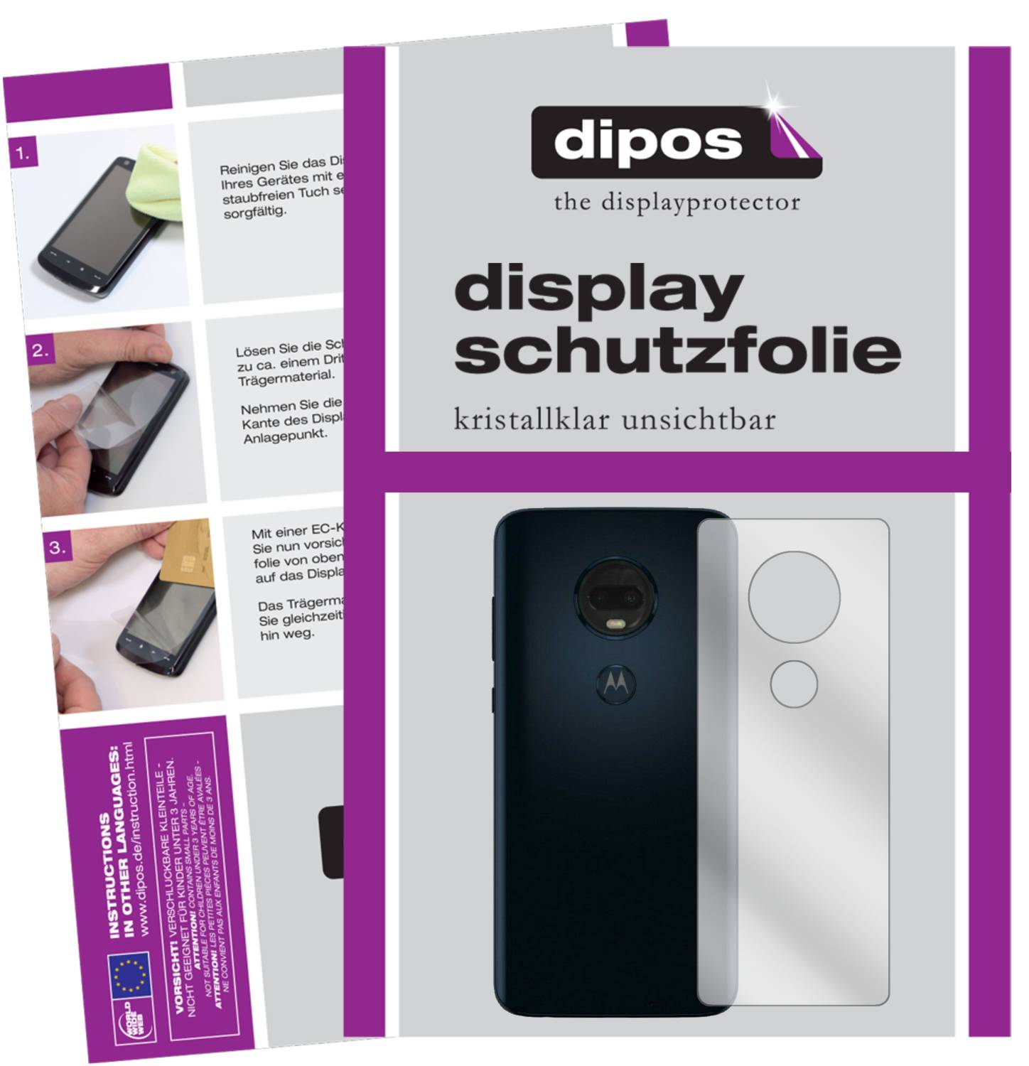 Pellicola Protettiva per Motorola Moto G7 Plus posteriore Protezione Claro