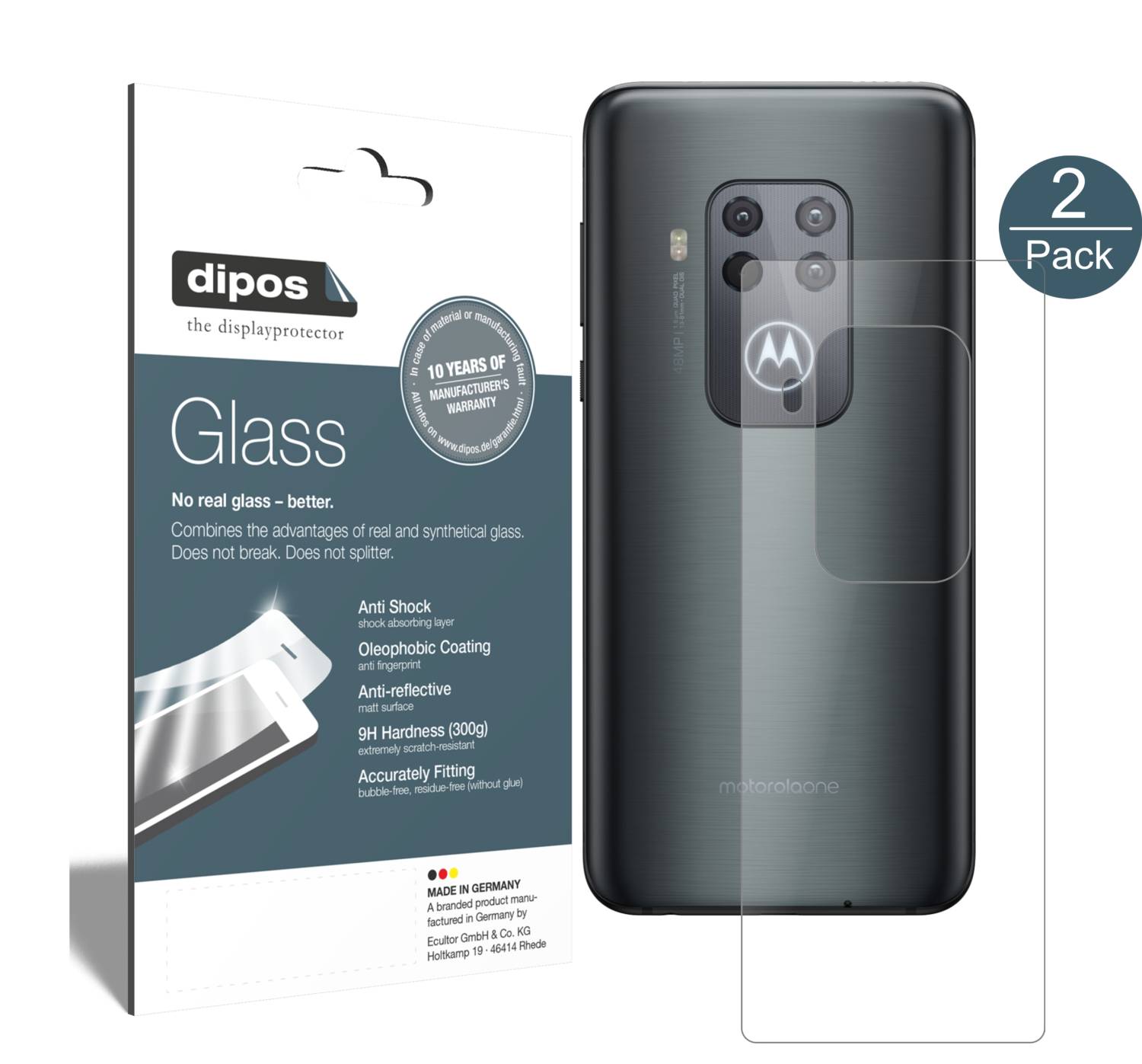 2x Pellicola per Motorola One Vision Protettiva Protezione Flessibile