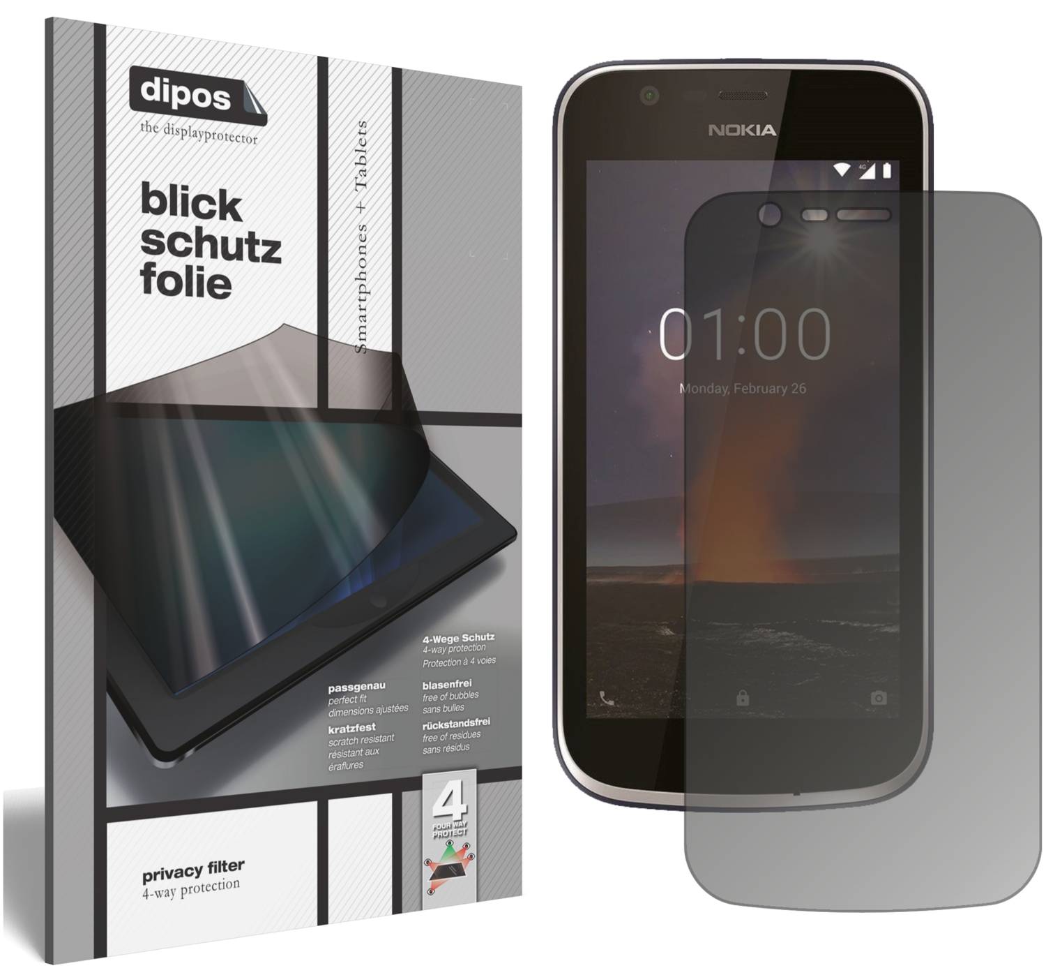 dipos I Protezione Vista Compatibile con Nokia 7 Pellicola