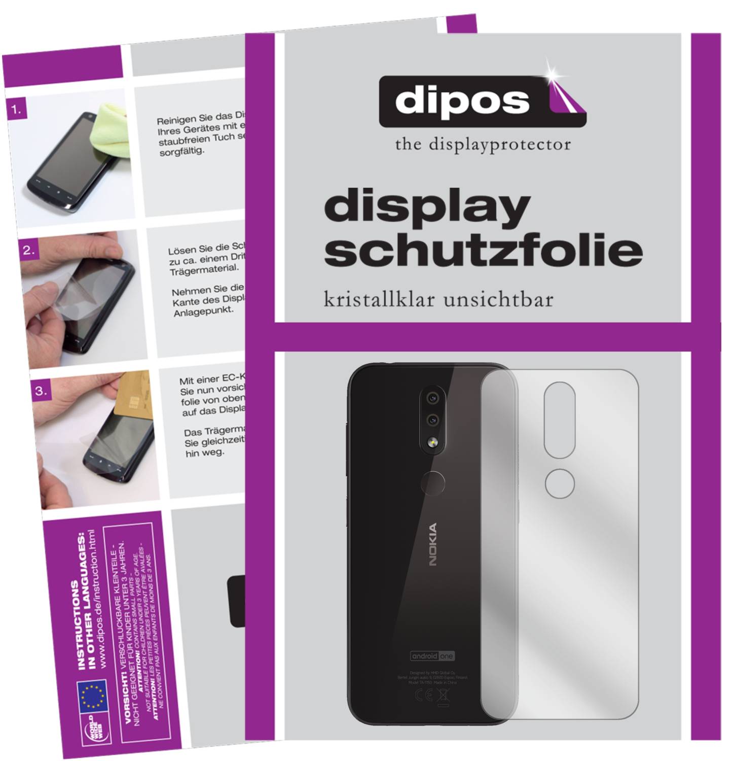 dipos I 6X Pellicola Protettiva Compatibile con Honor V20 Posteriore