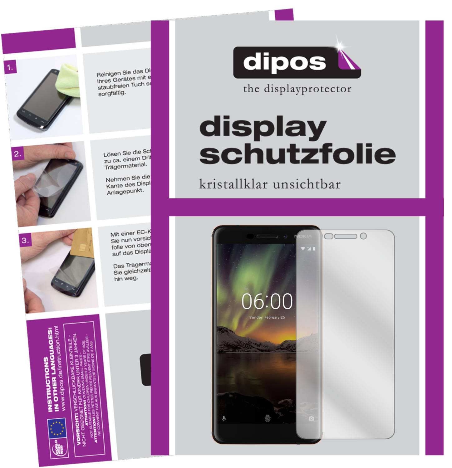 6 Pellicole Protettive Dipos Per Sony Xperia 1 II - Cristallo, Taglio Laser, Made In Germany, Anti Graffio - 2