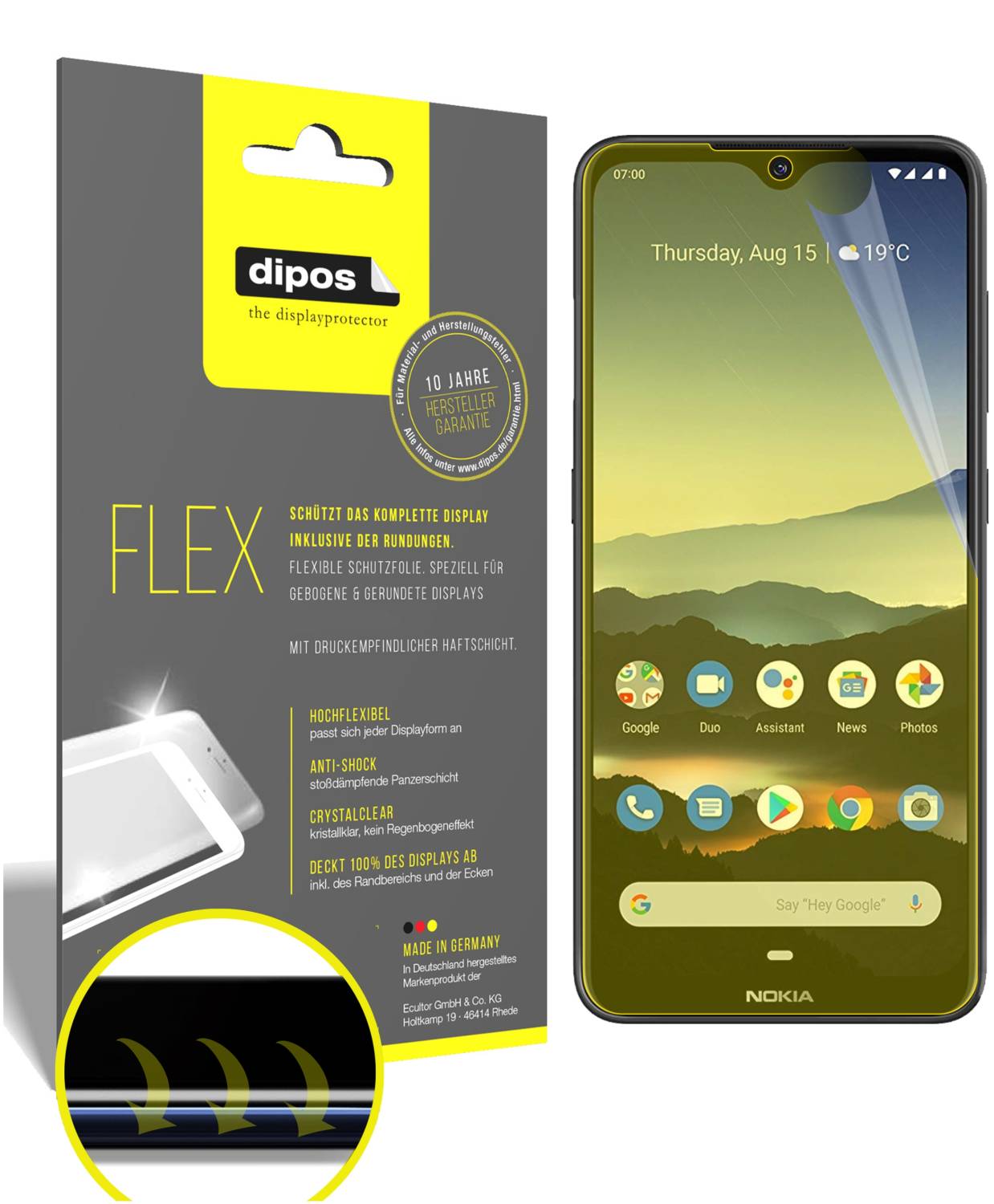dipos I 6X Pellicola Protettiva antiriflesso Compatibile con Nokia 2720 Flip Pellicola di Protezione (3X Anteriore + 3X Posteriore