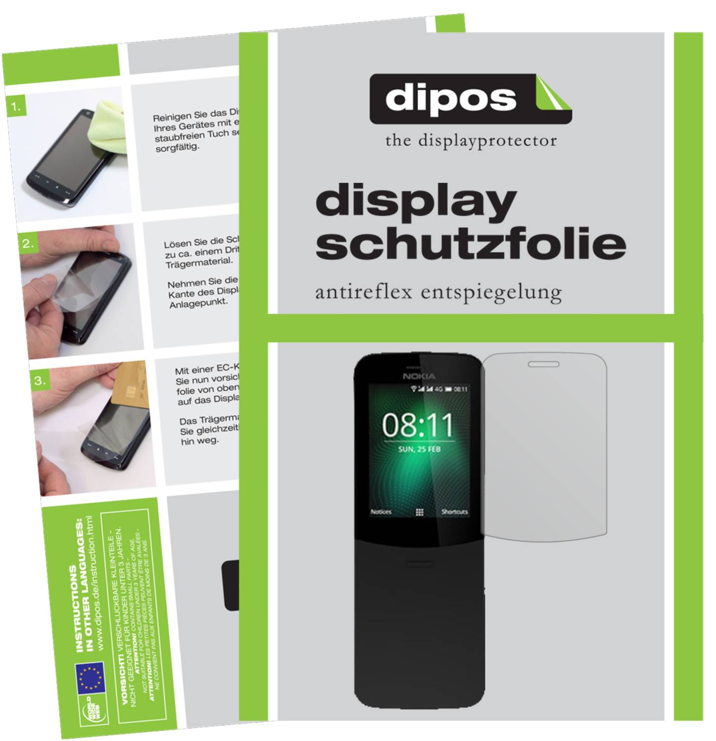 Dipos Pellicola Protettiva Antiriflesso Per Nokia 5 (2 Pezzi) - Made In Germany