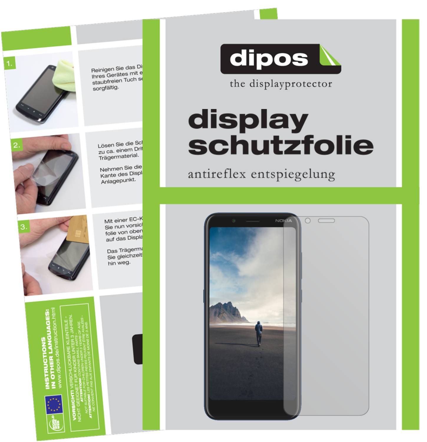 Pellicola Protettiva per Nokia C2 Tennen Protezione Schermo Antiriflesso dipos