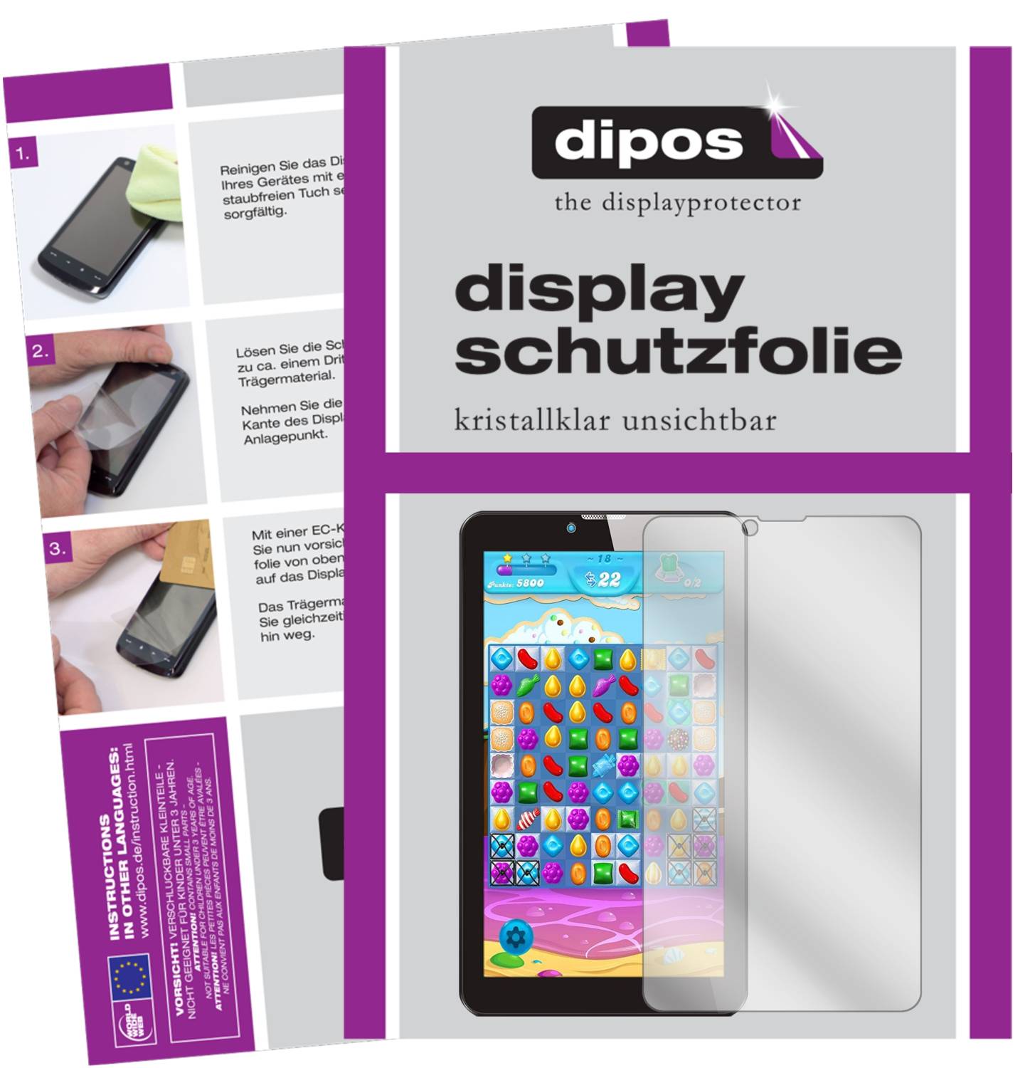 3x Pellicola per Odys Connect 7 / 7 Pro Prottetiva Antiriflesso