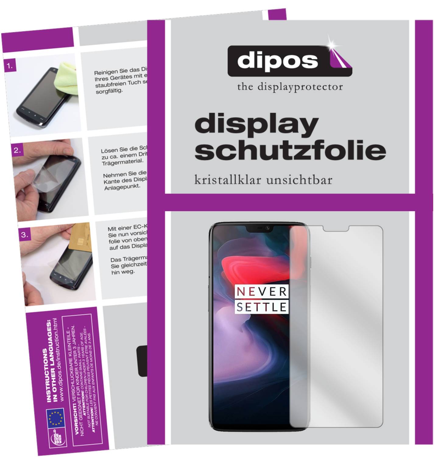 dipos I 6X Pellicola Protettiva Compatibile con Vivo Z5i Pellicola di Protezione Cristallo