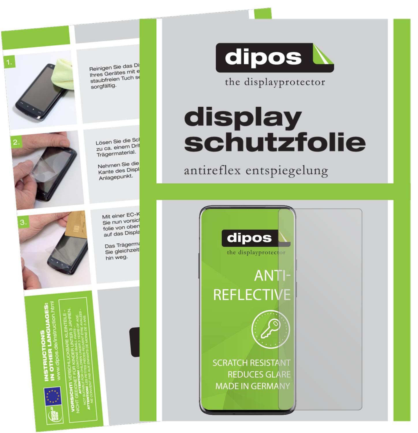 Dipos 2 Pellicole Protettive Antiriflesso Per OnePlus One, Opache, Anti-impronta, Made In Germany