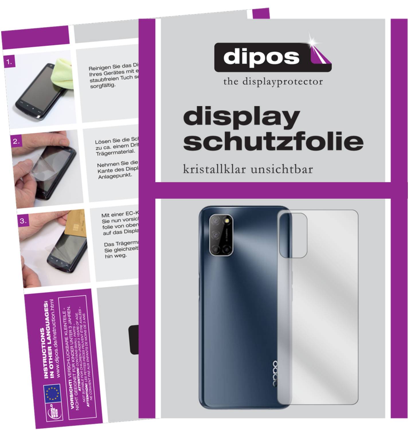 DIPOS - 3x Pellicola Protettiva Compatibile Con Huawey7p