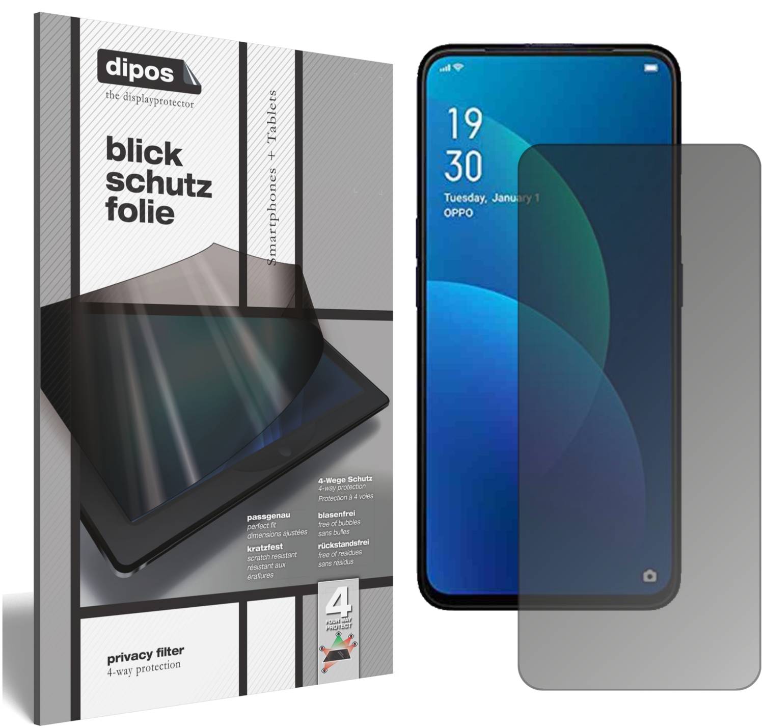 Oppo F11 Pro Pellicola Prottetiva Protezione Vista 4 modi dipos