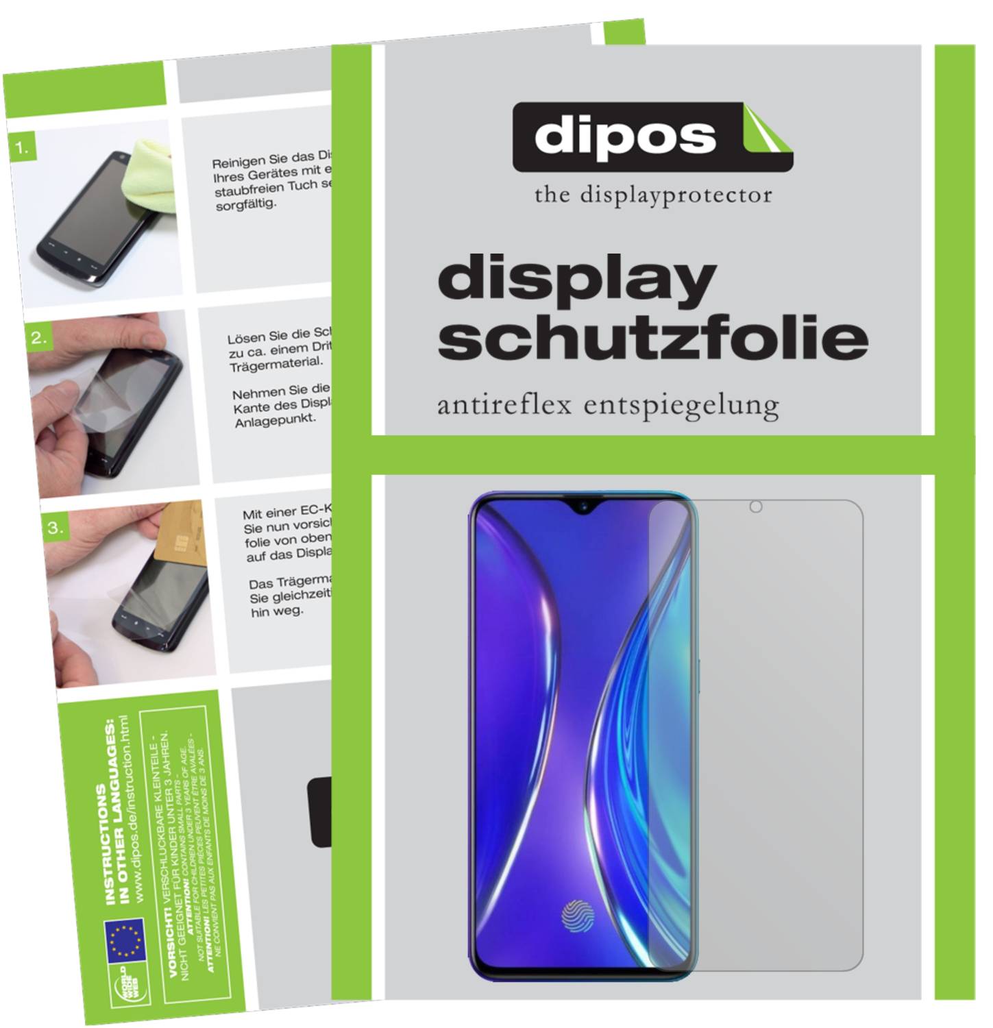 Dipos Pellicola Protettiva Antiriflesso Per Realme 8 5G – 2 Pezzi – Opaca Anti-impronta – Made In Germany